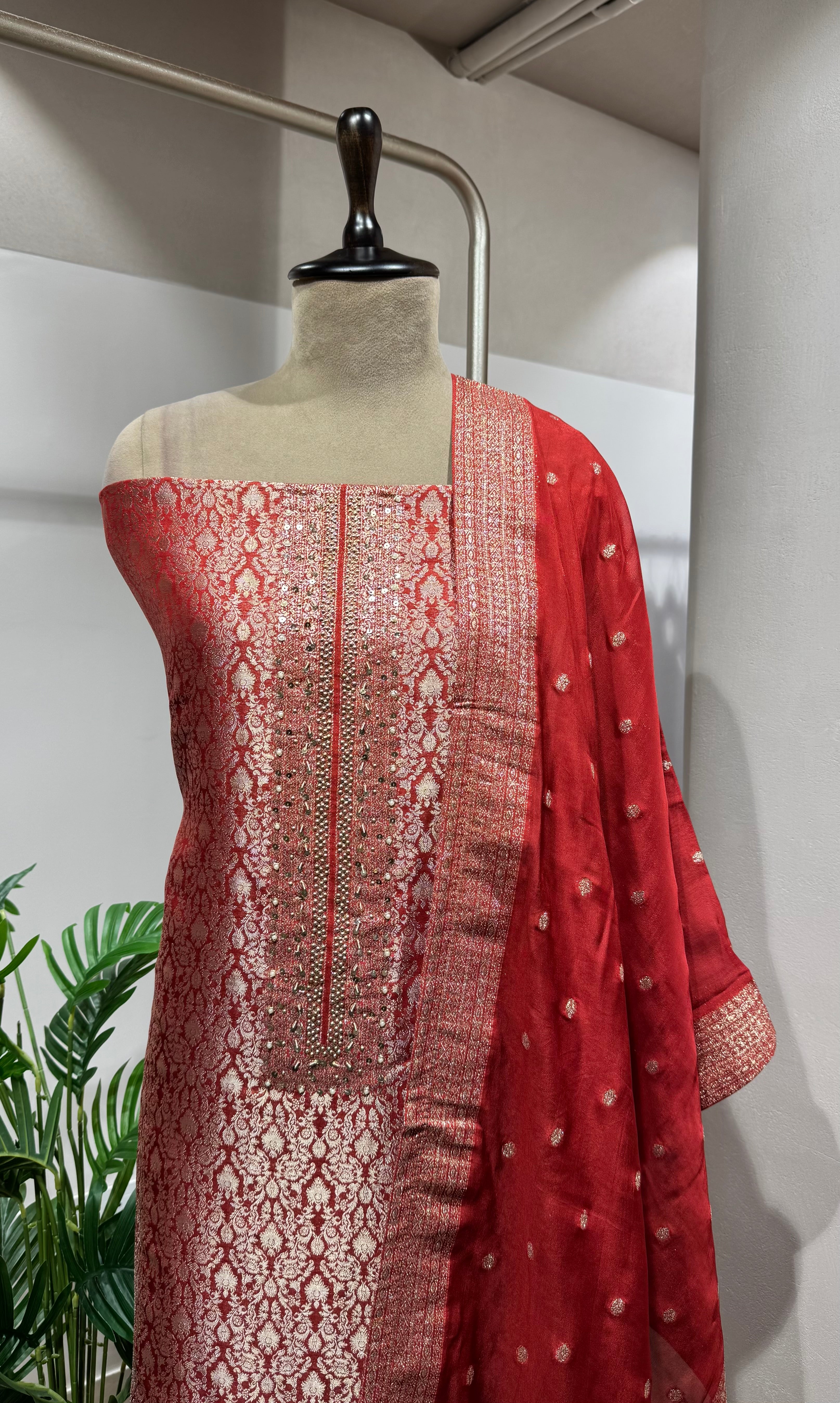 RANI BANARASI SILK DRESS MATERIAL