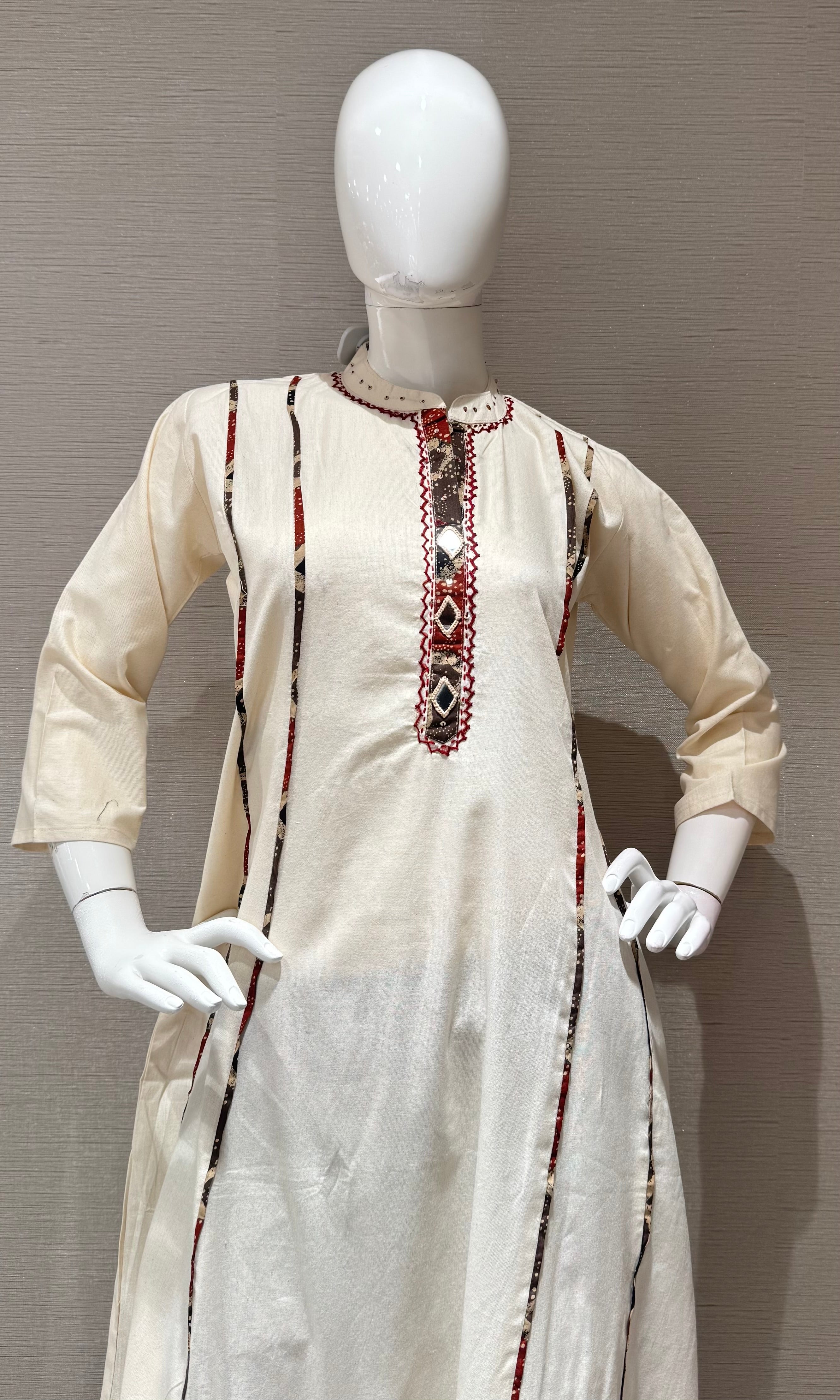 White Red and Black Embroidery A line set