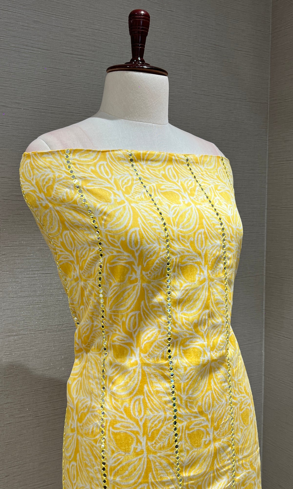 Yellow dress Material