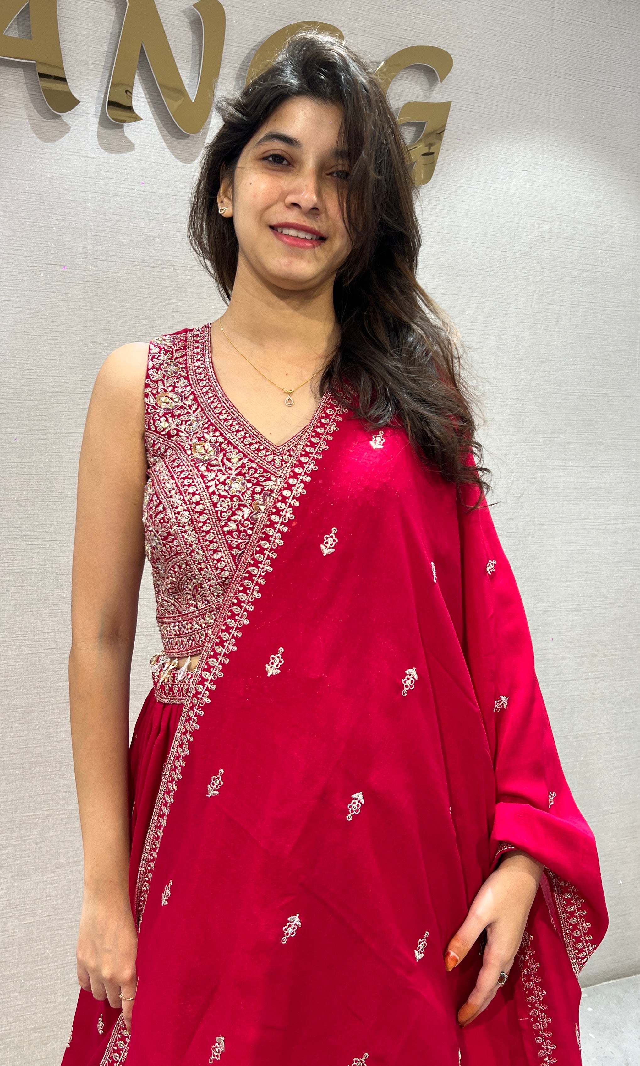 pink raw silk embroidered lehenga set