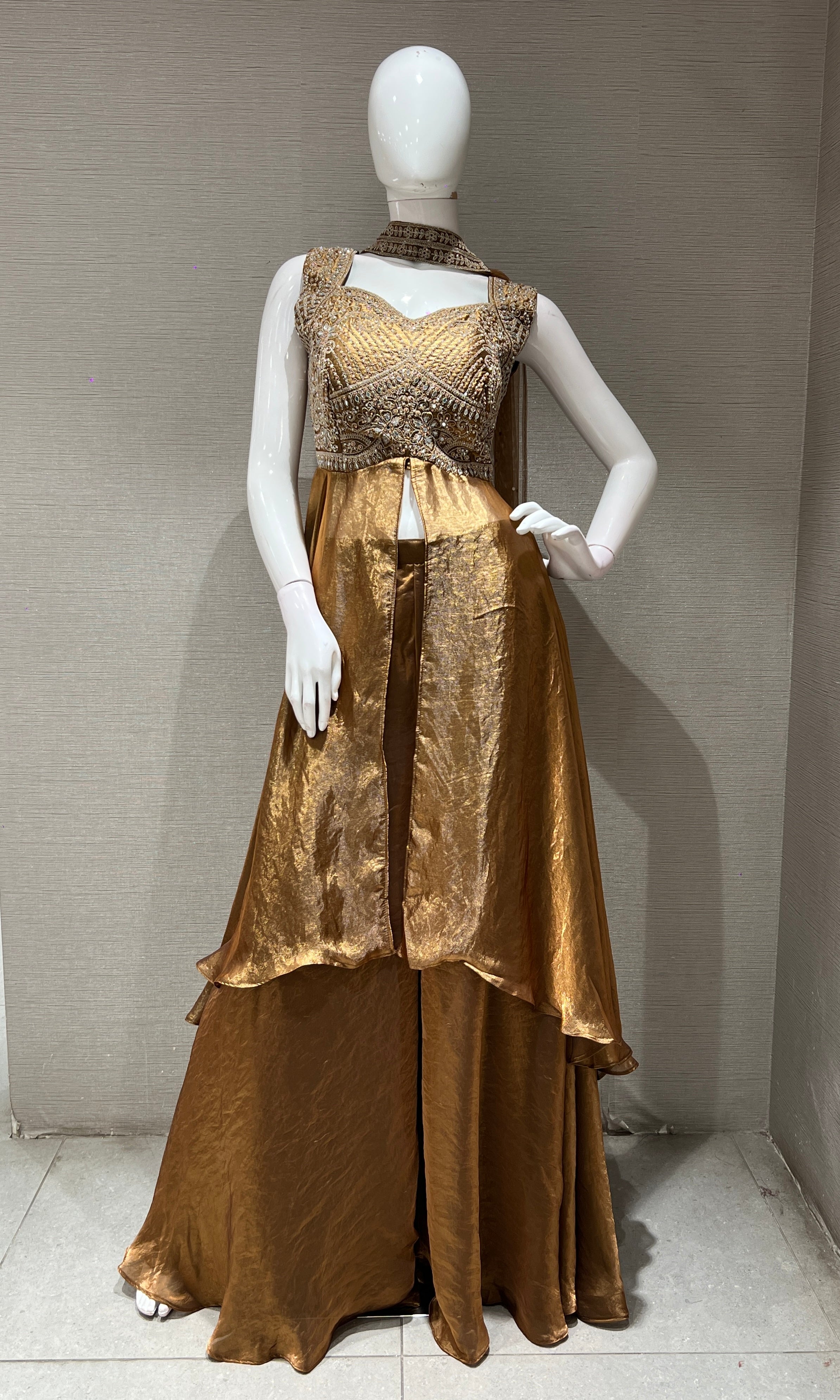 HONEY FRONT SLIT ANARKALI