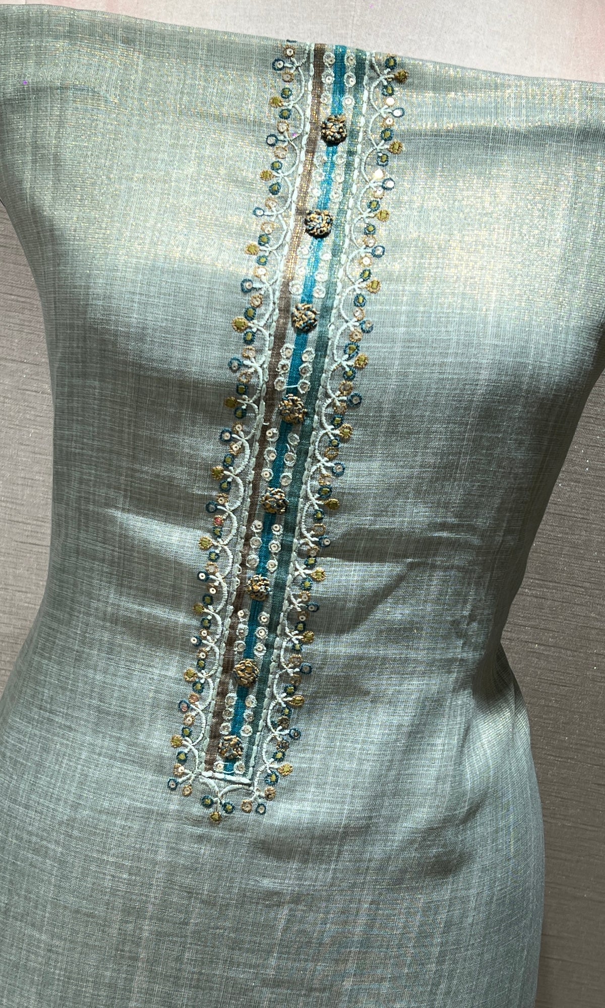 Blue dress material