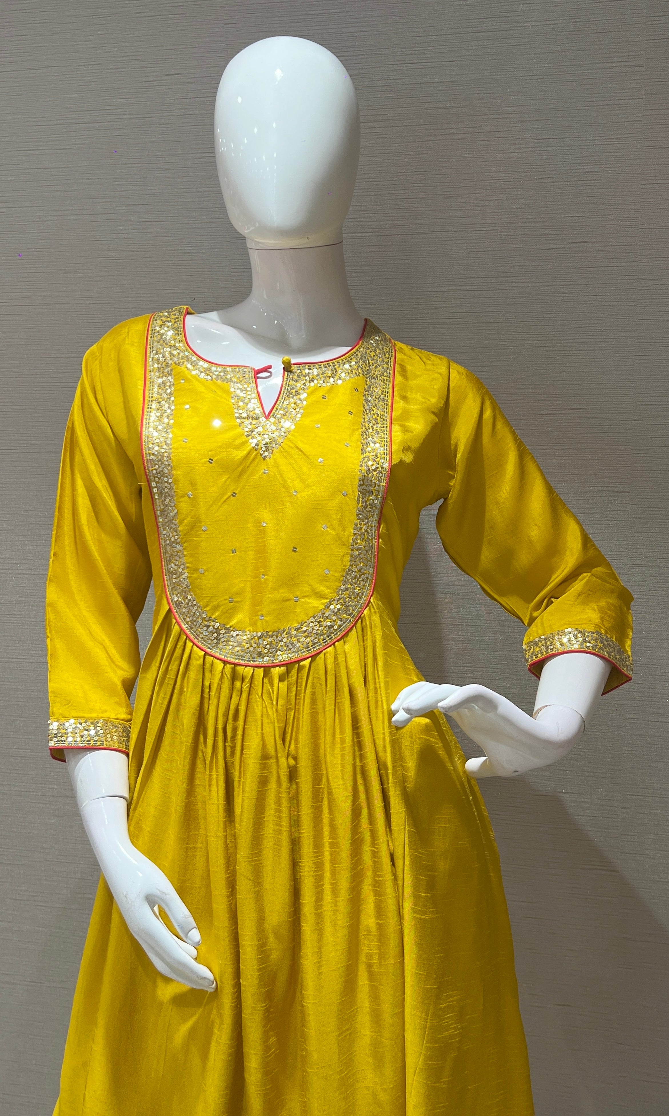 Mustard yellow kurta set