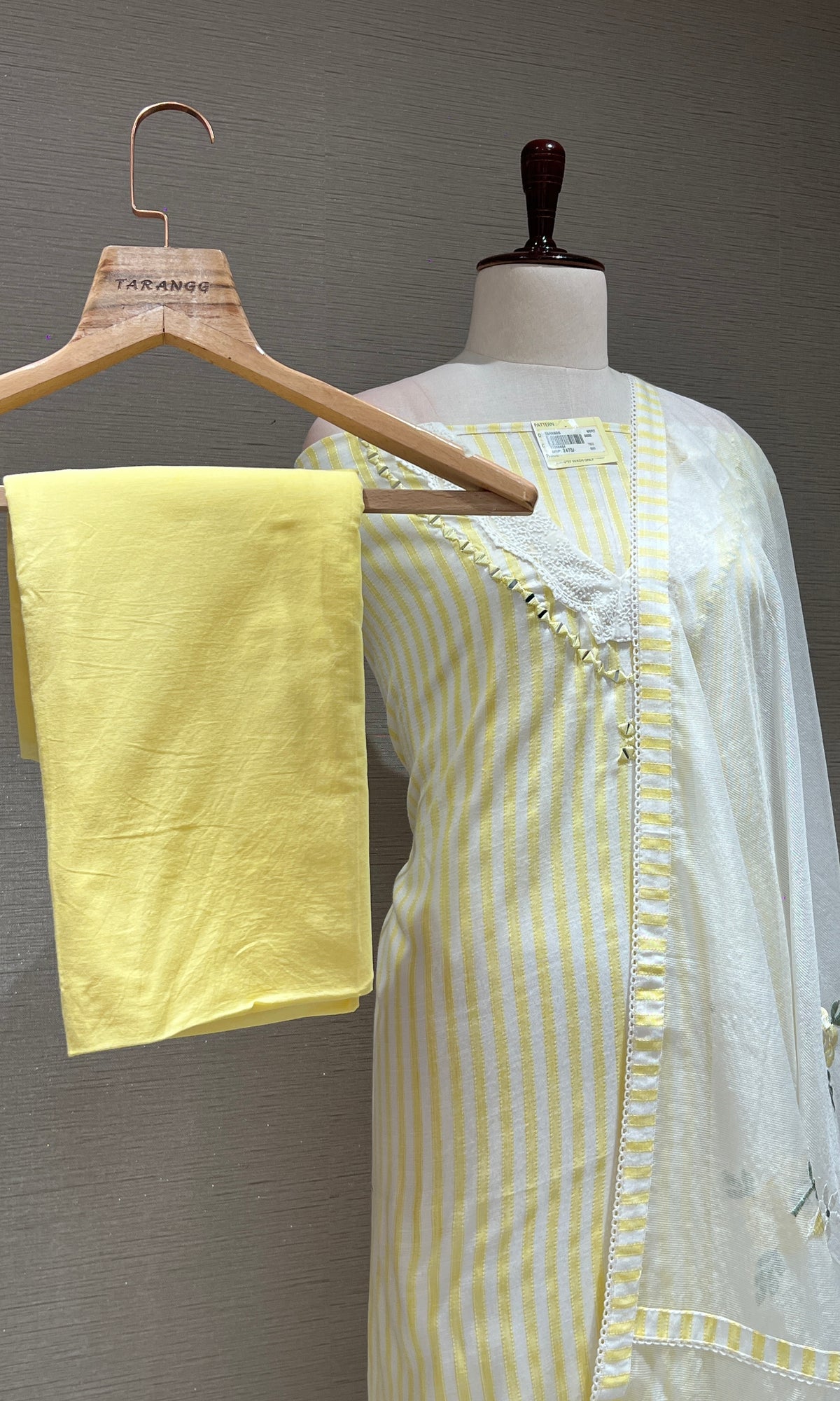 Yellow dress material