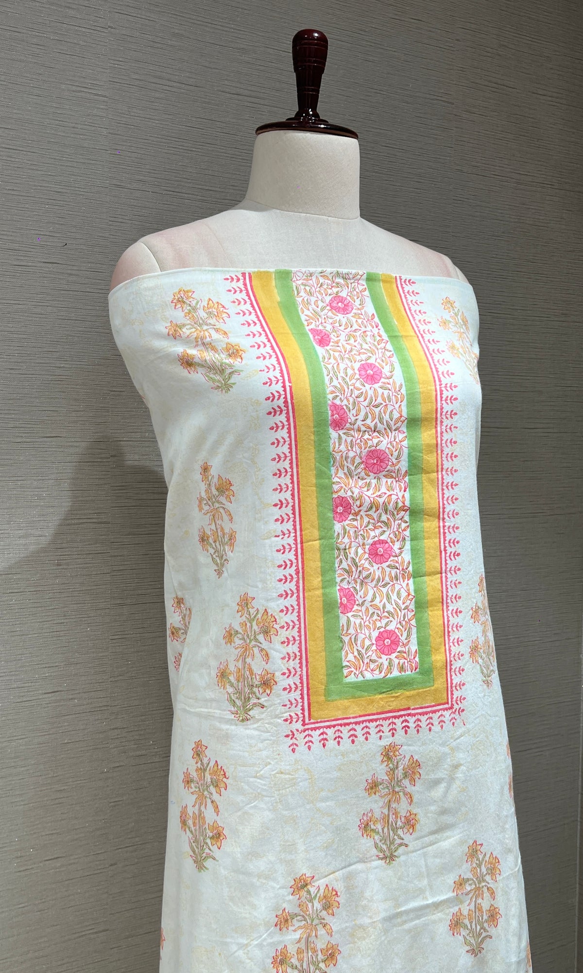 Yellow dress material