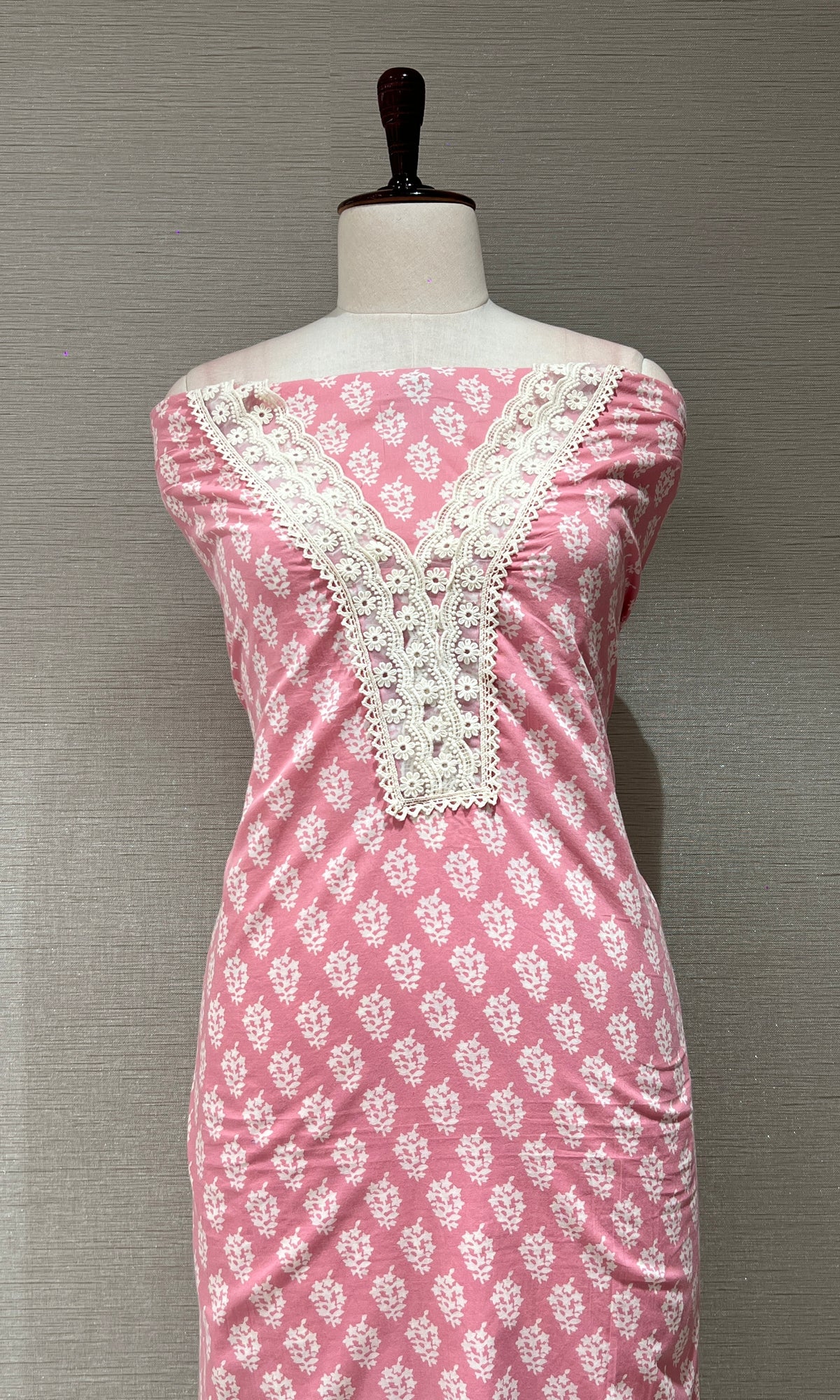 Onion pink dress material