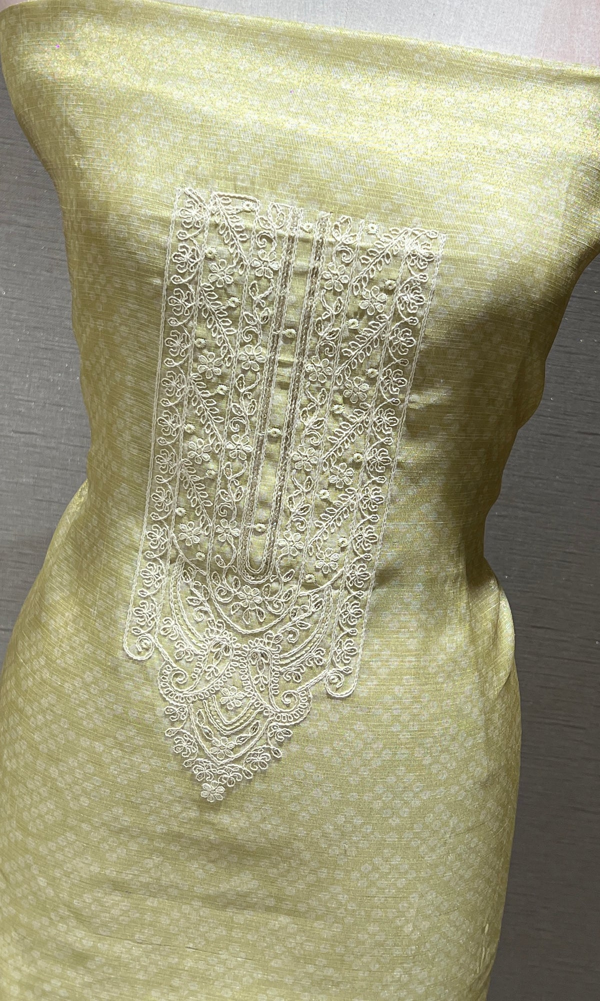 Green dress material