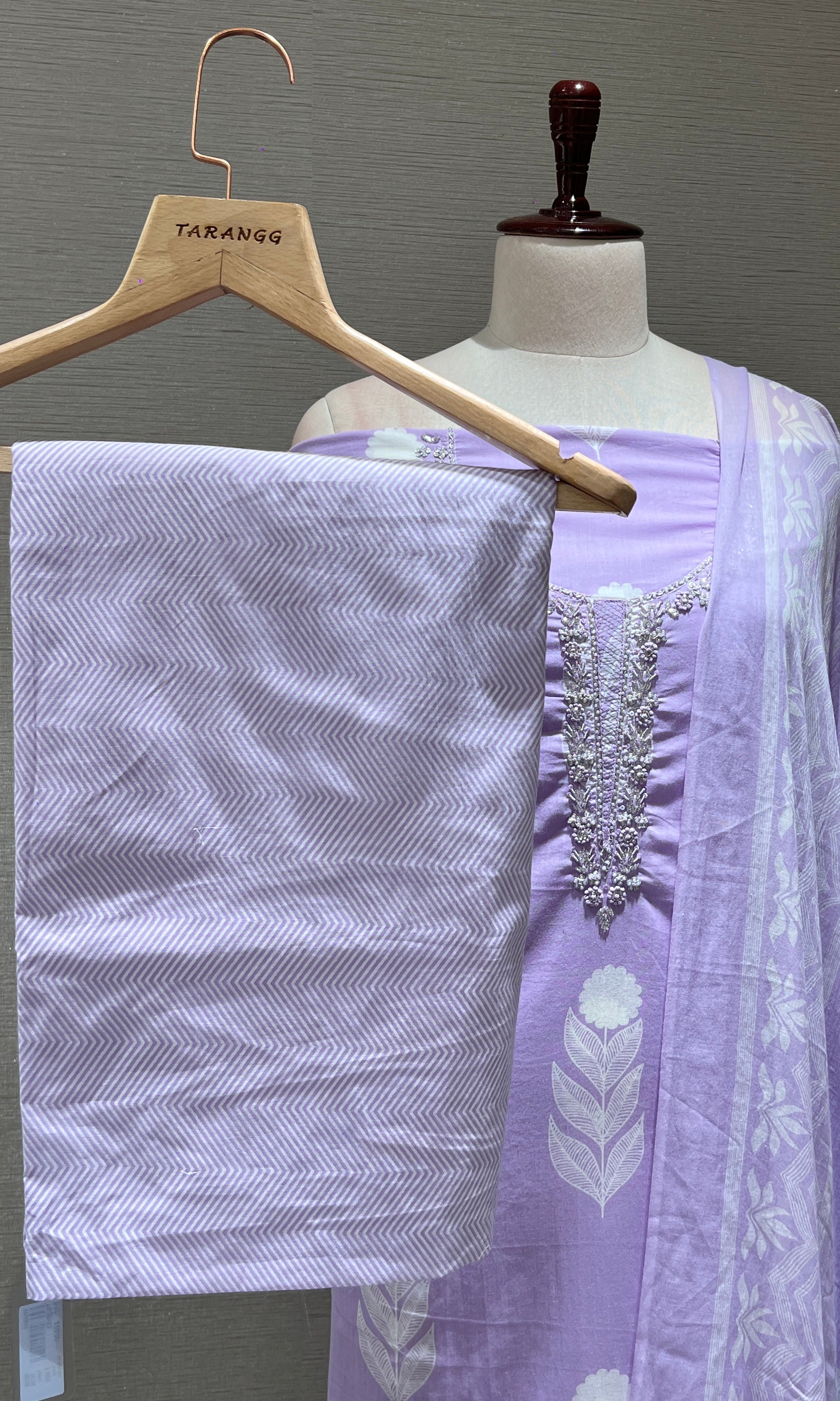 Purple dress material