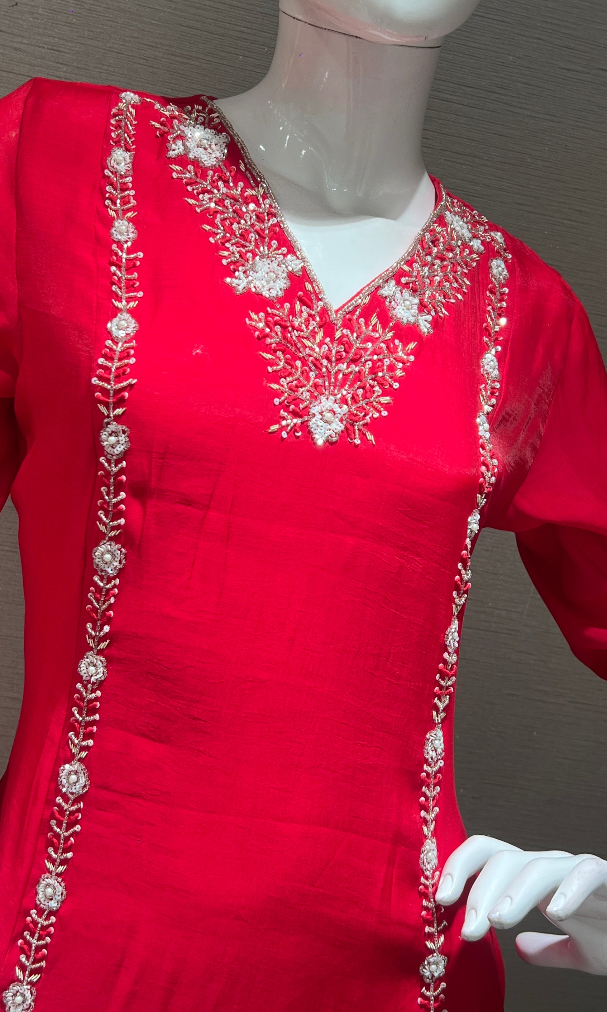 ELEGANT Rani pink kurta set