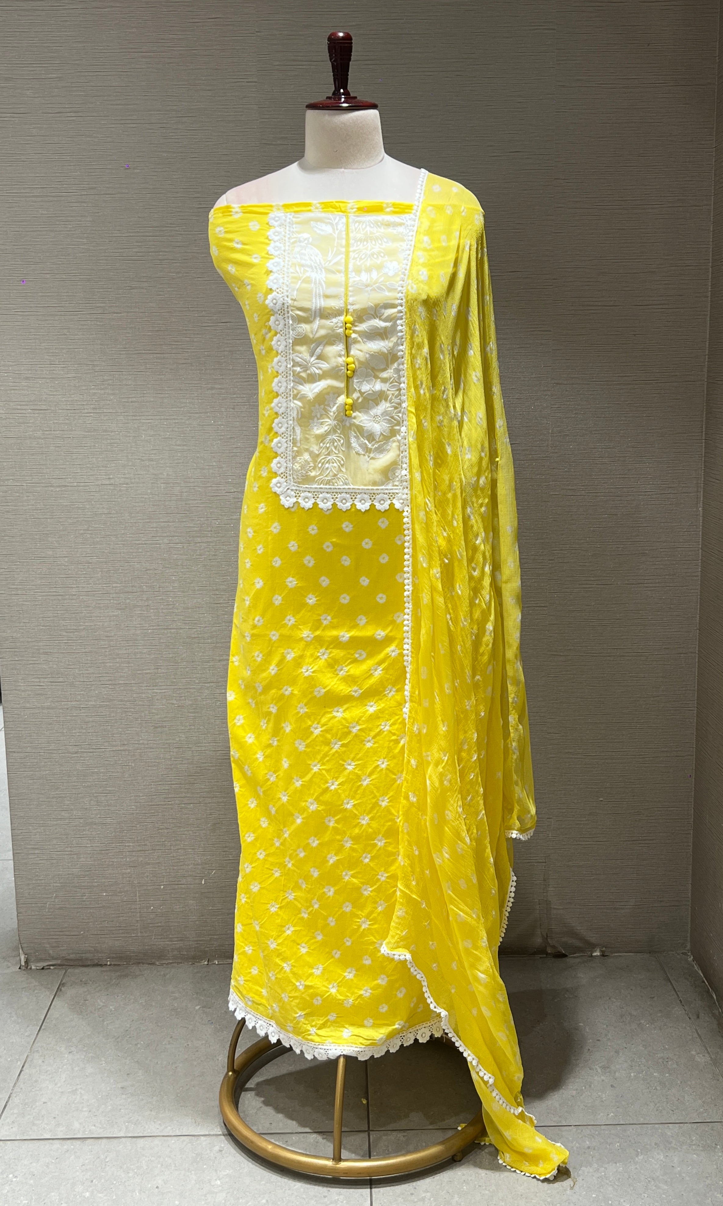 Yellow dress material