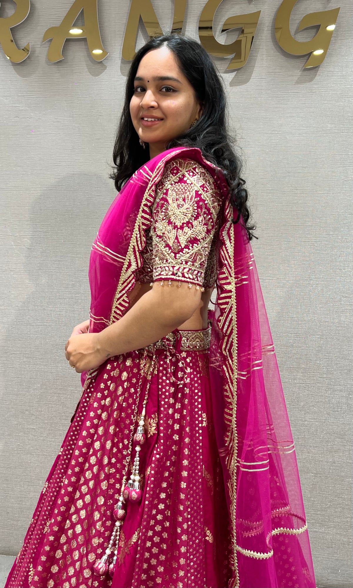Rani Banarasi Golden Intricate Embroidered Lehenga