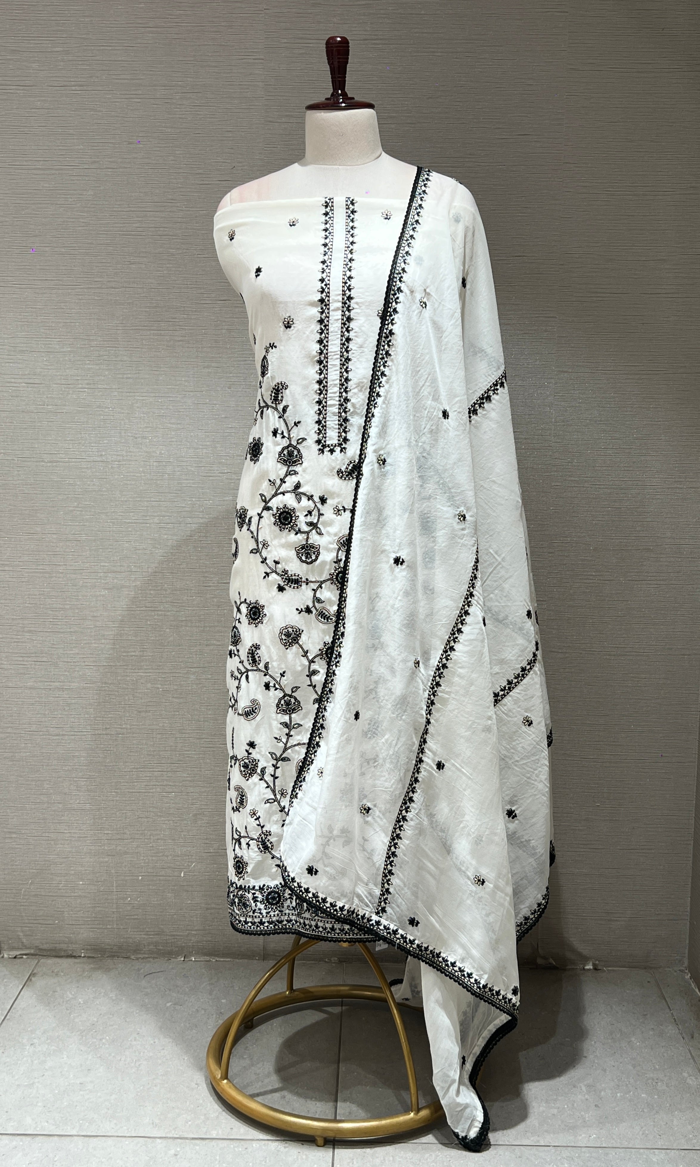 White dress material