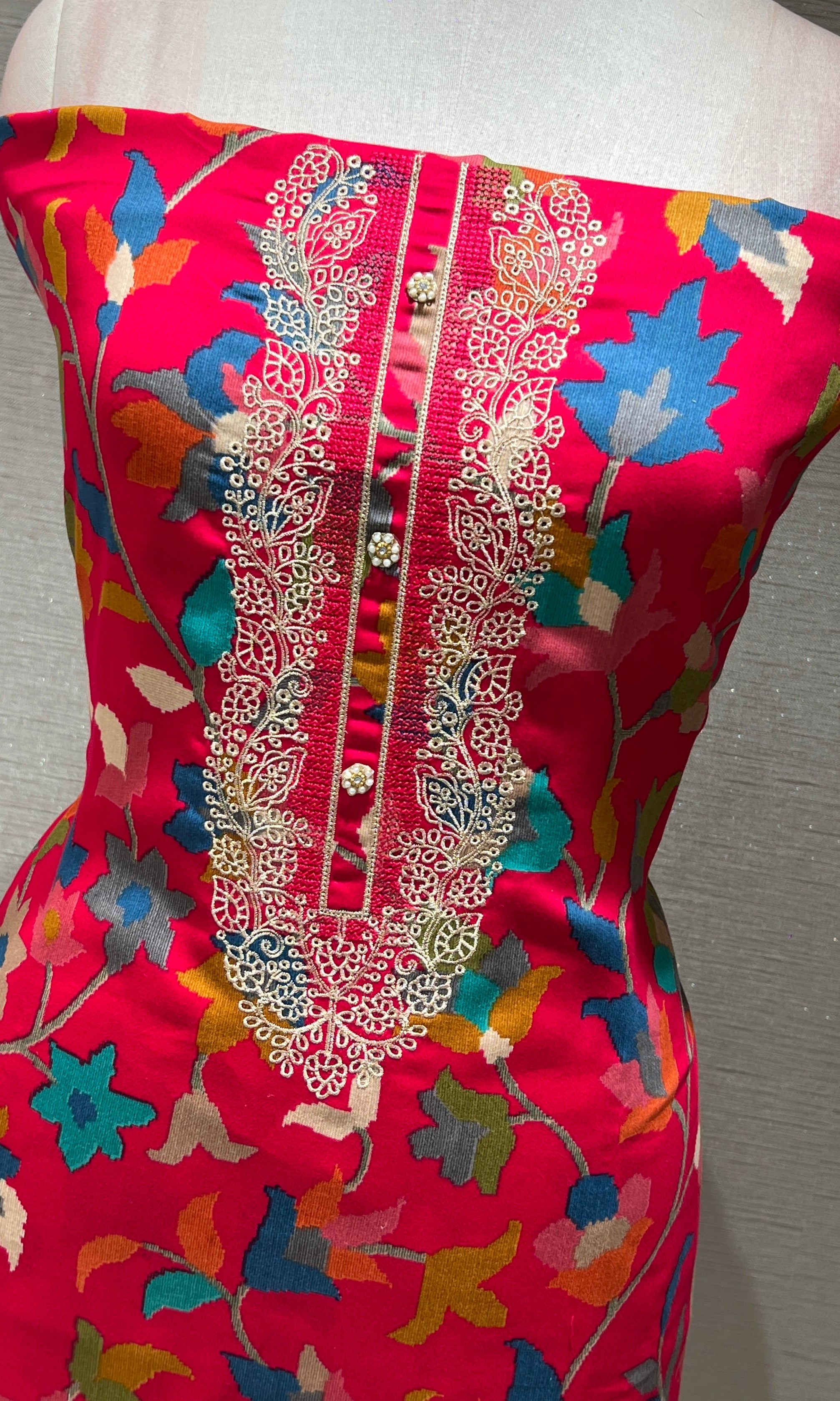 Rani pink dress material