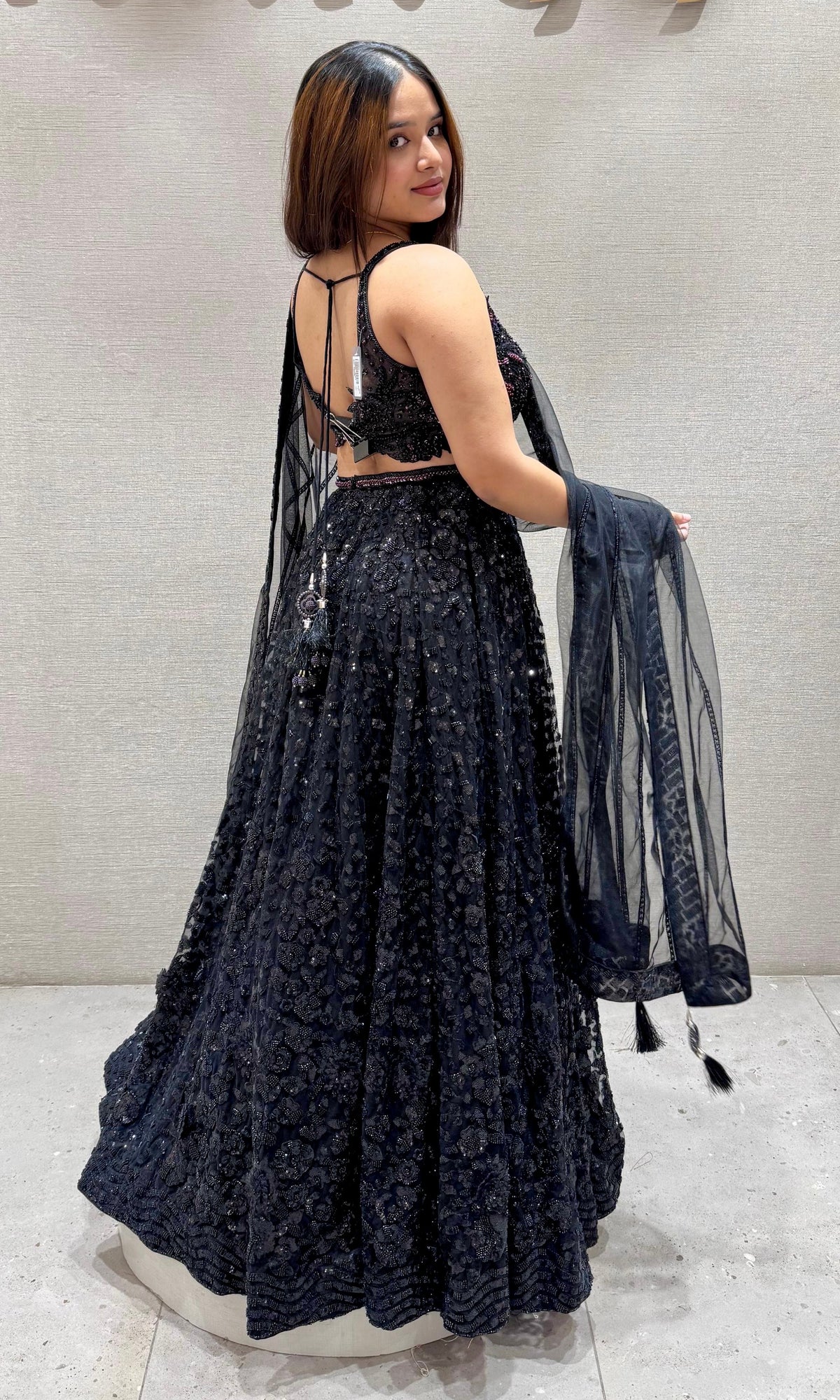 Black Embellished Lehenga