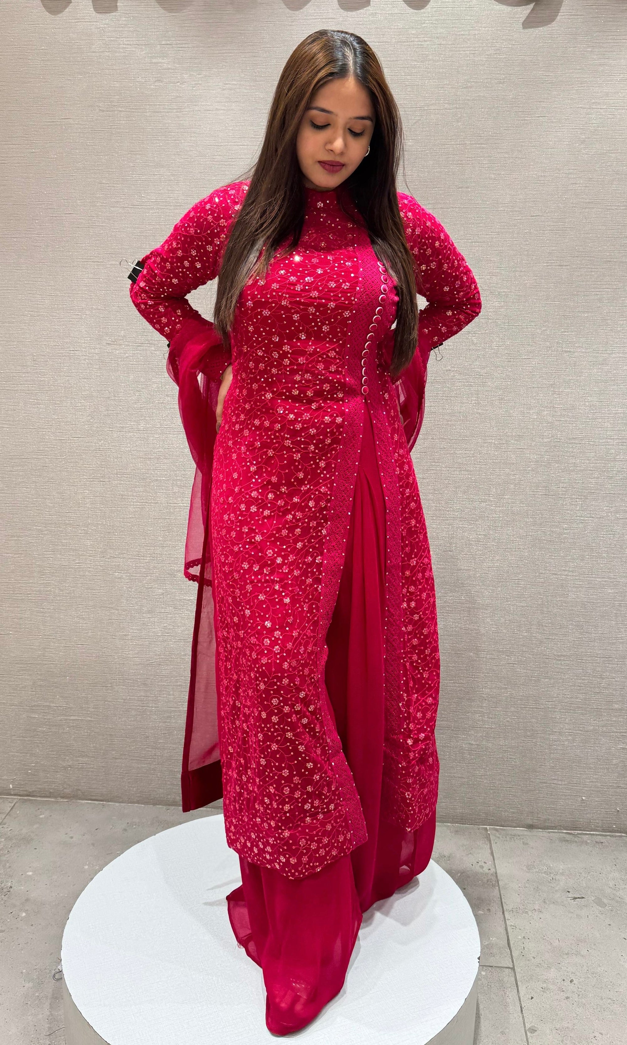 Raspberry Pink palazzo set