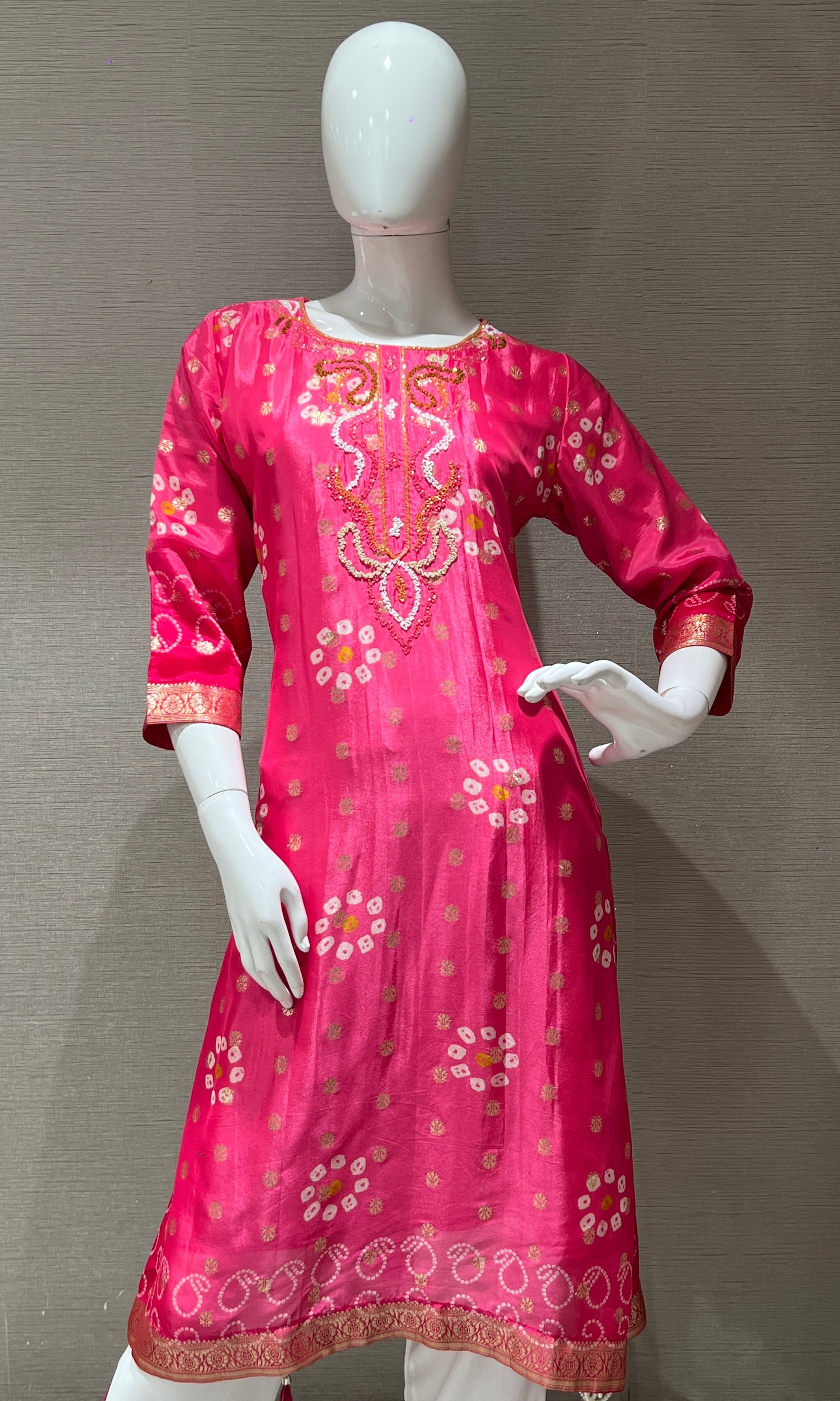 Pink Printed Kurti top