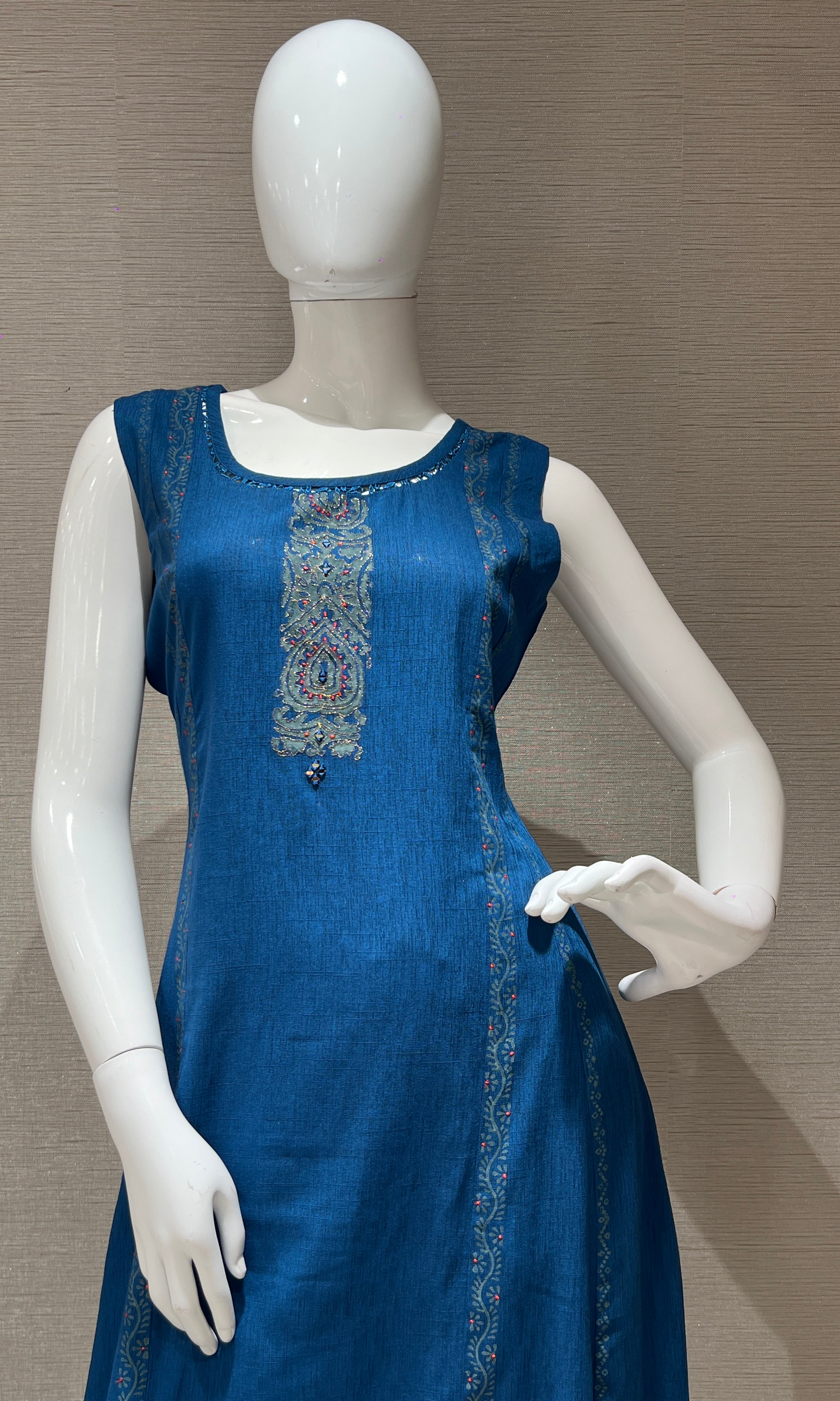 Blue Kurti top with bottom