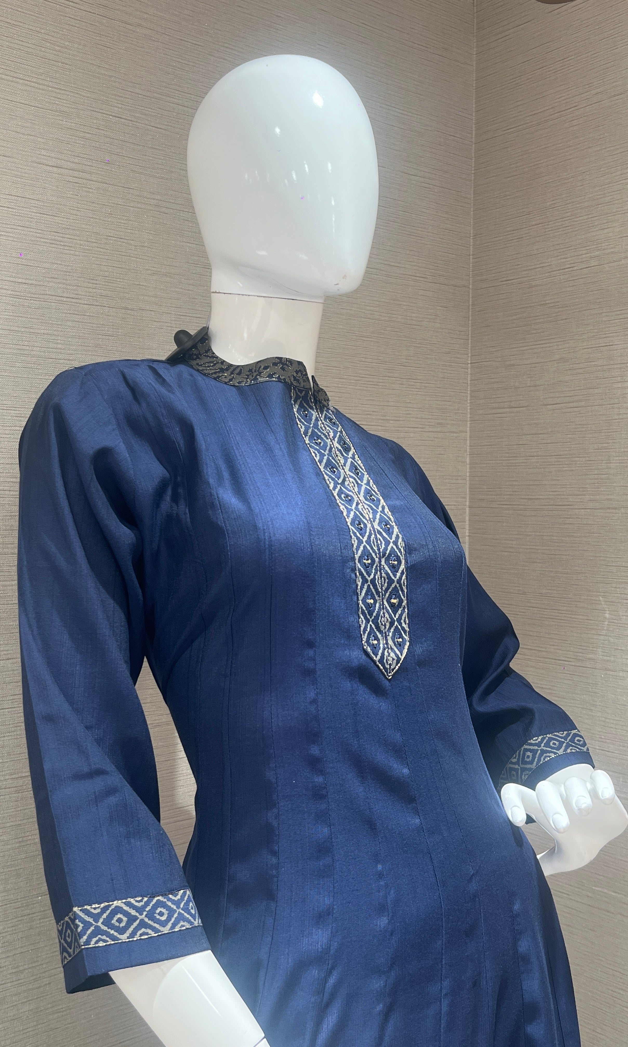 Navy blue ethnic kurta set