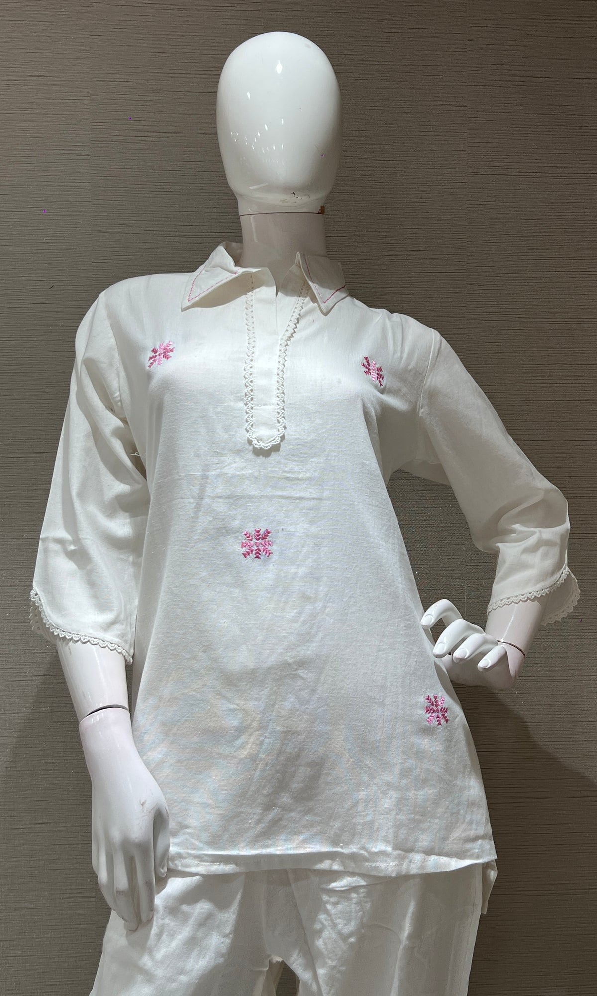 White CORD SET