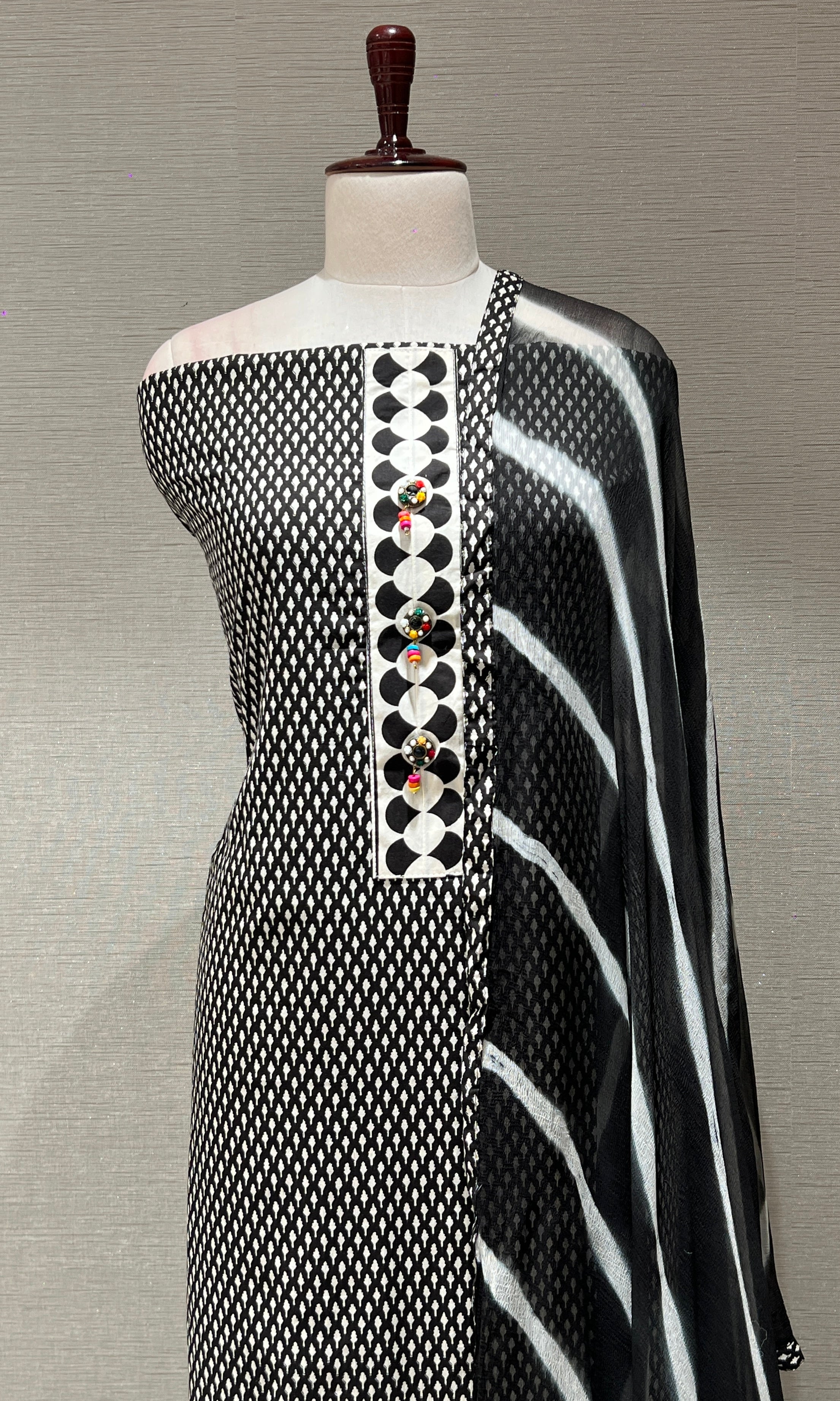 Black dress material