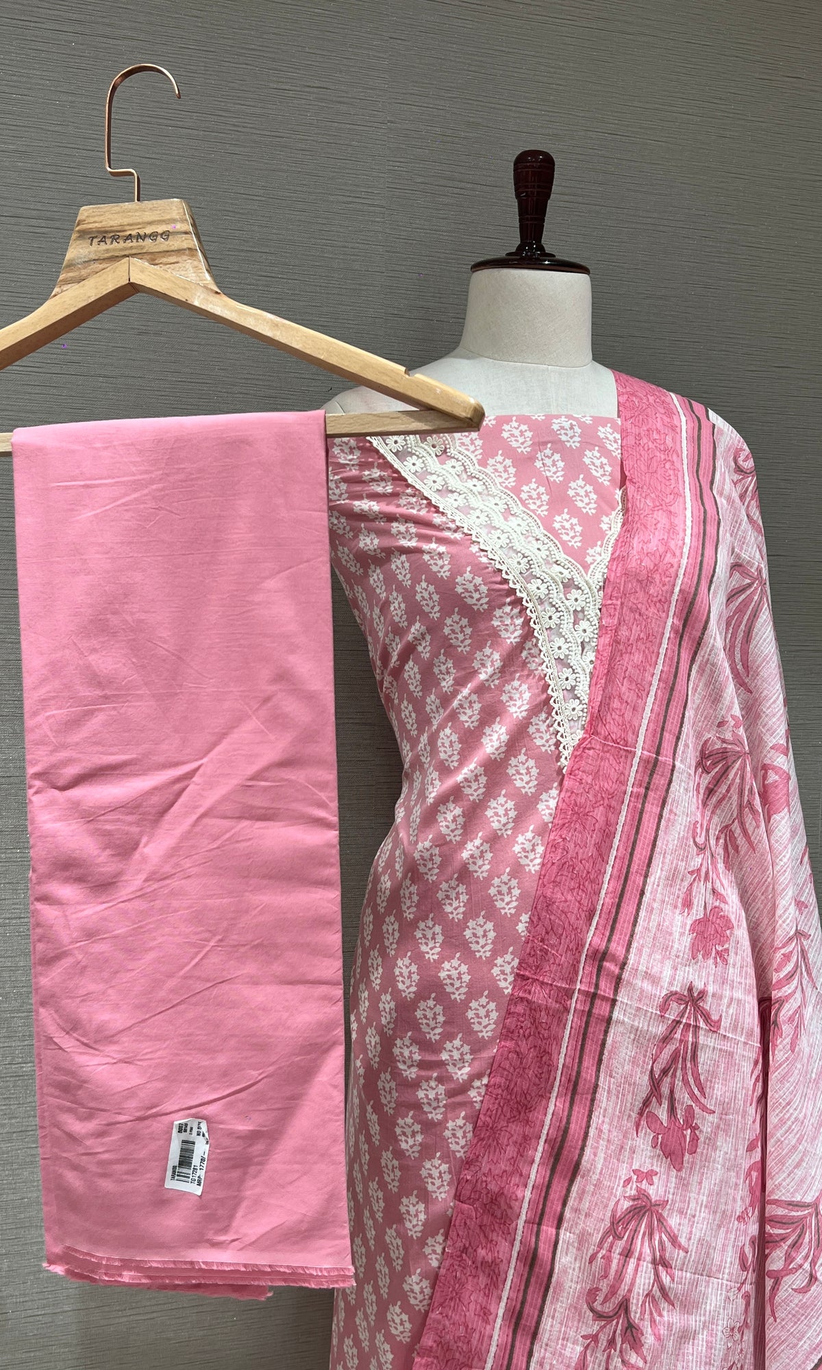 Onion pink dress material