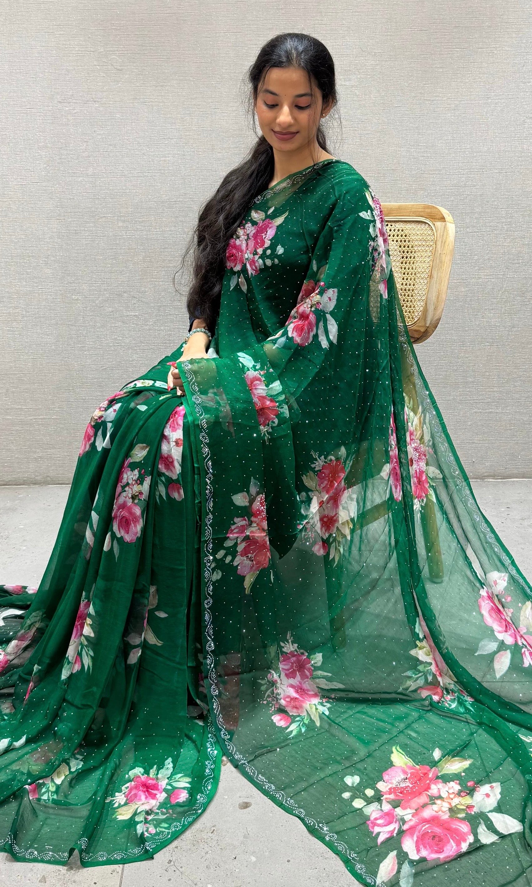 Green saree