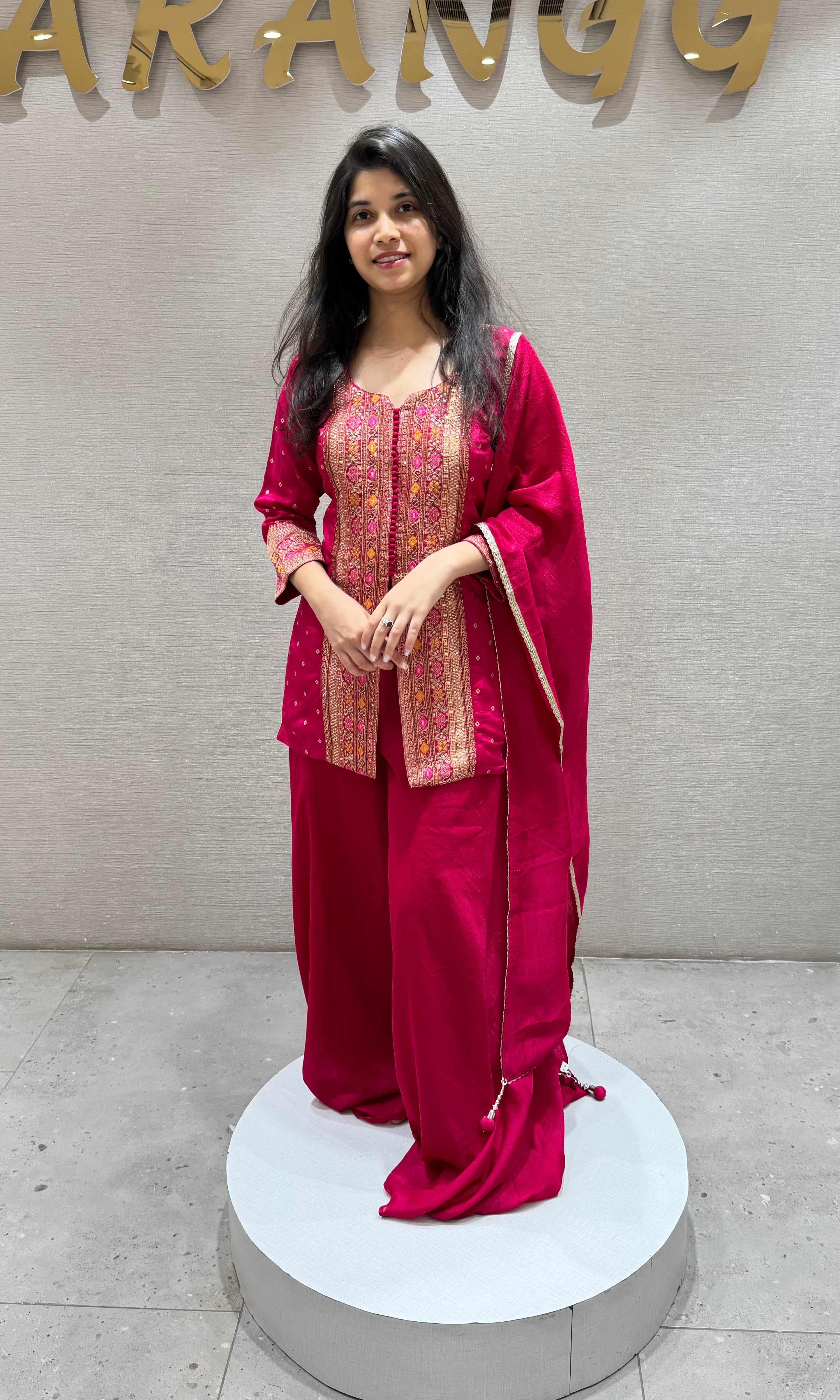 Rani pink ETHNIC SHARARA SET