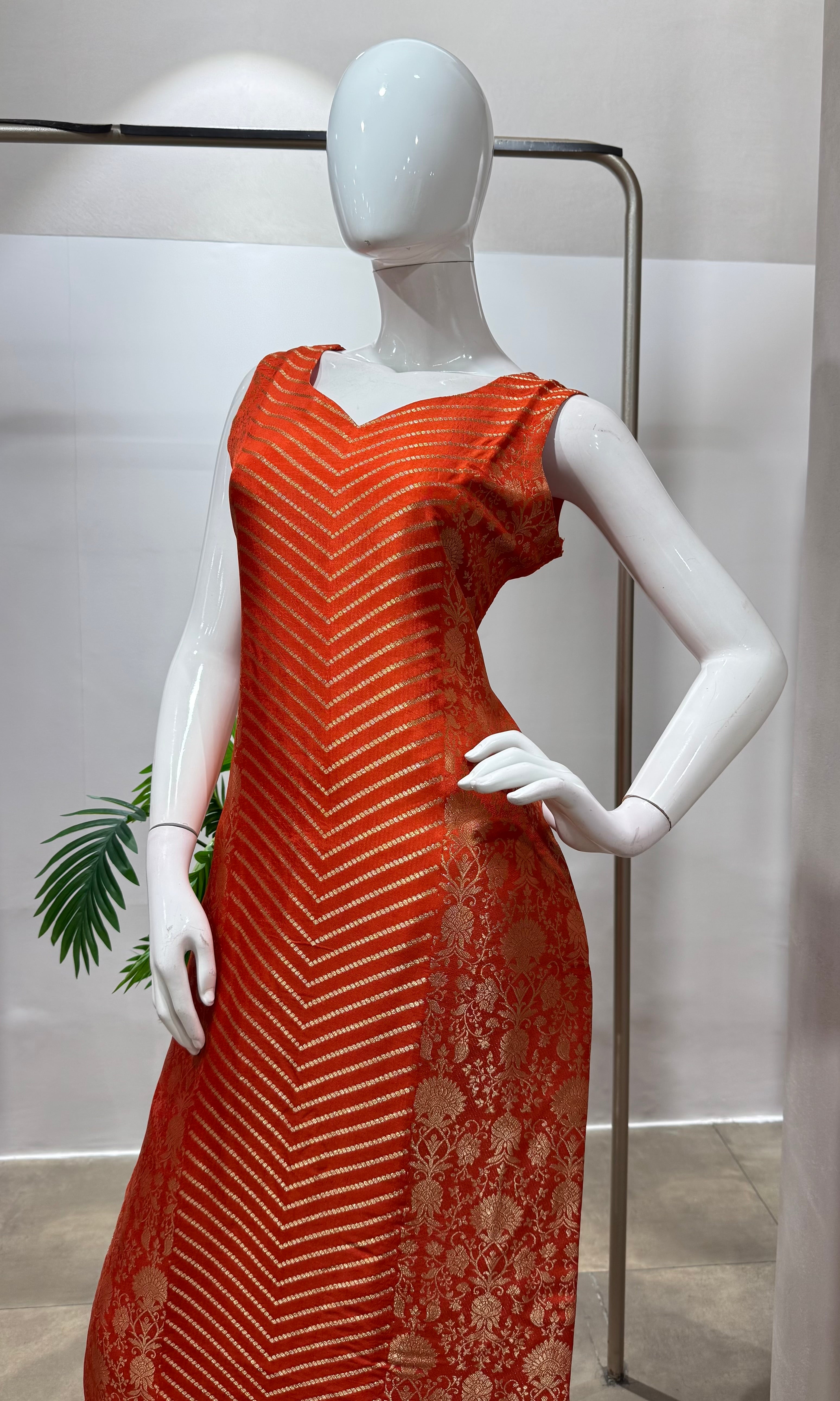 Orange EMBROIDERED KURTA SET