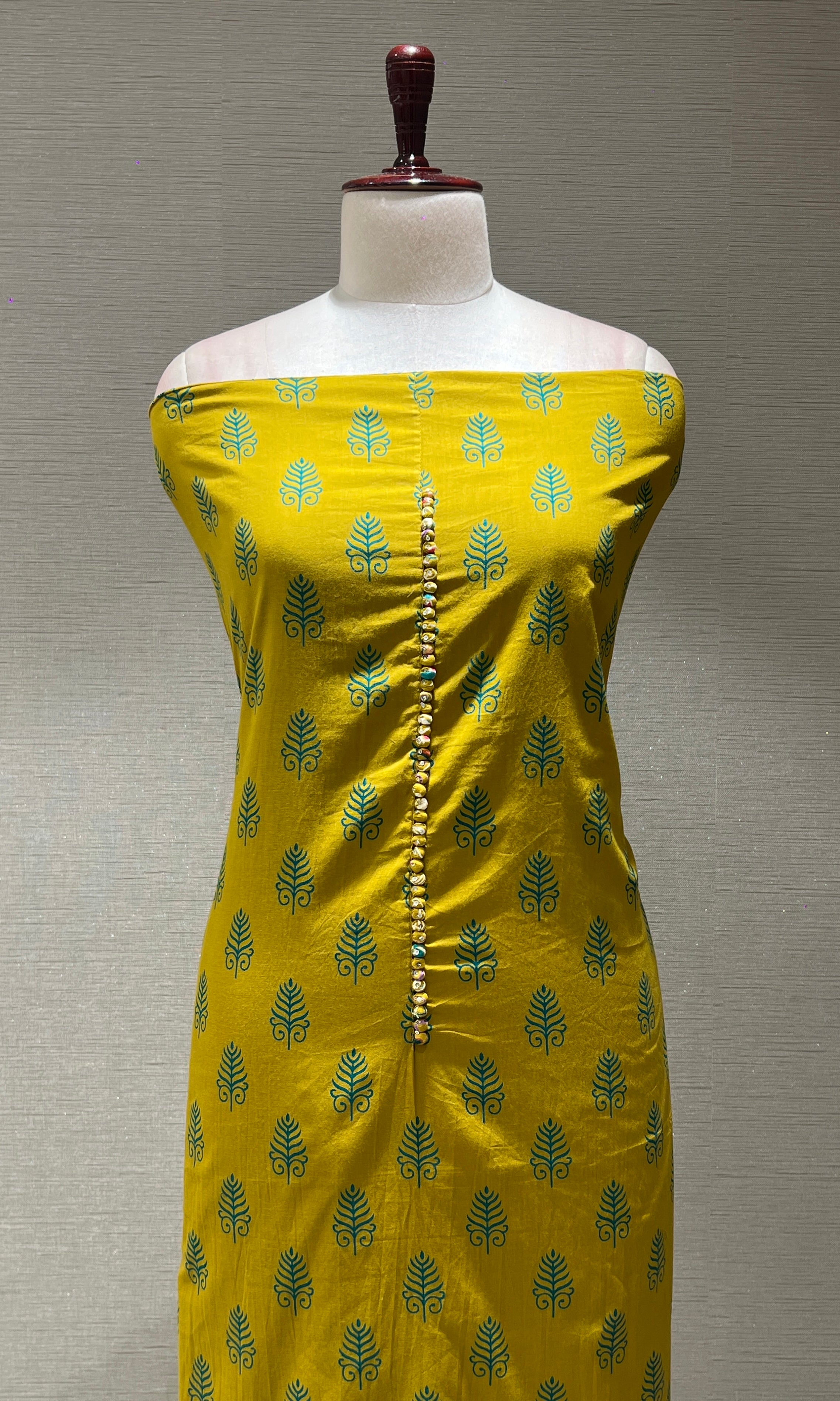 Mehendi green dress material