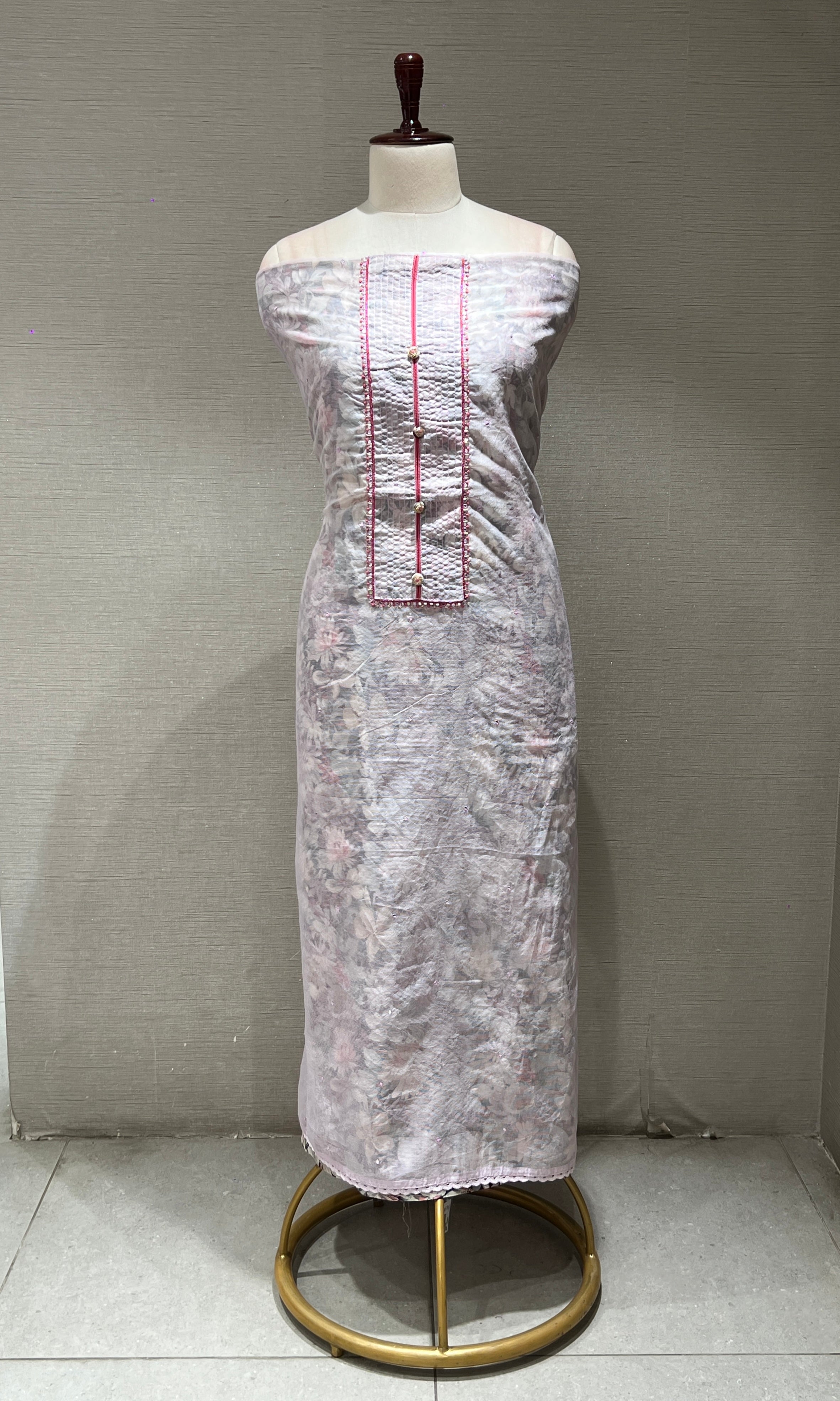 Light purple dress material