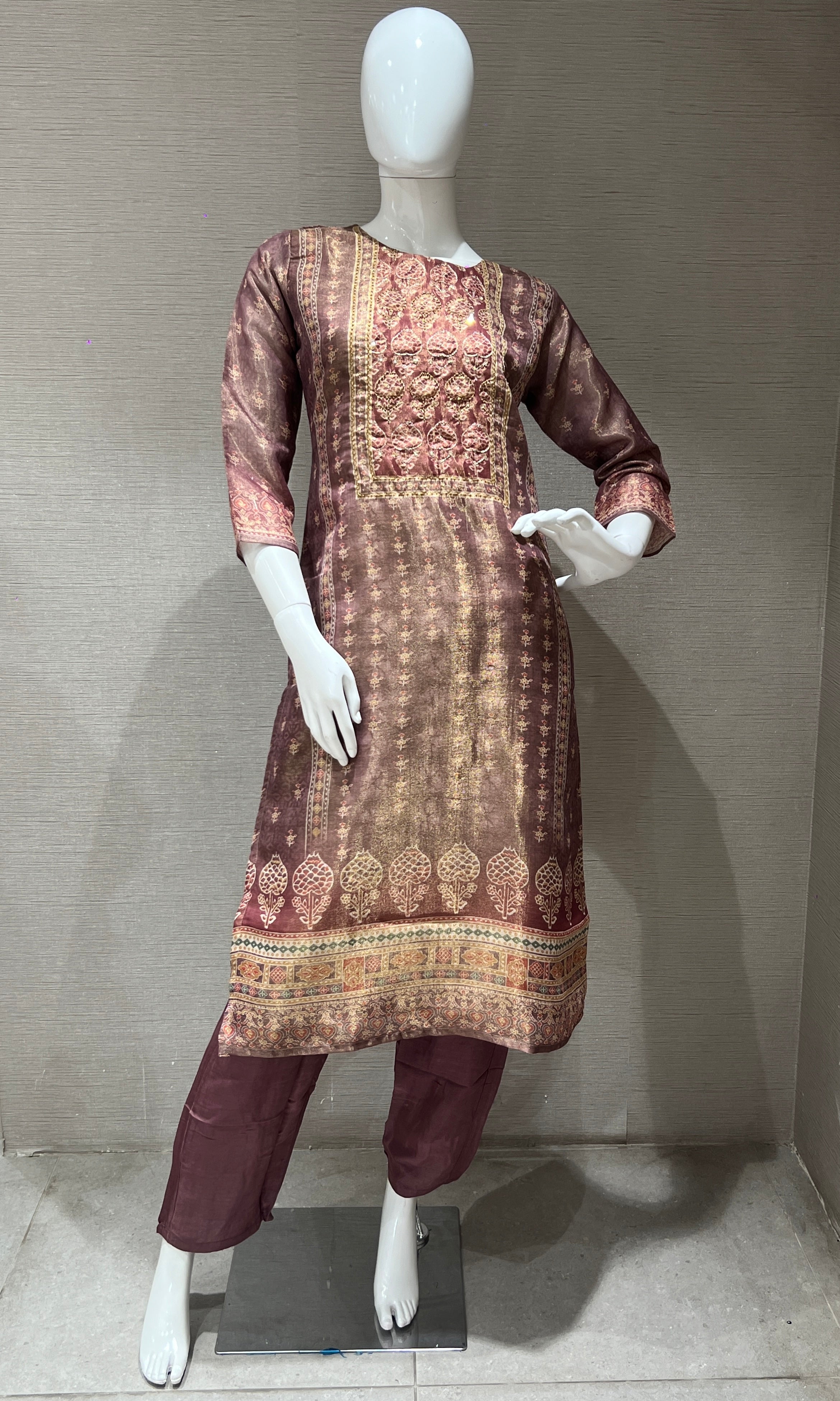 Light brown kurta set