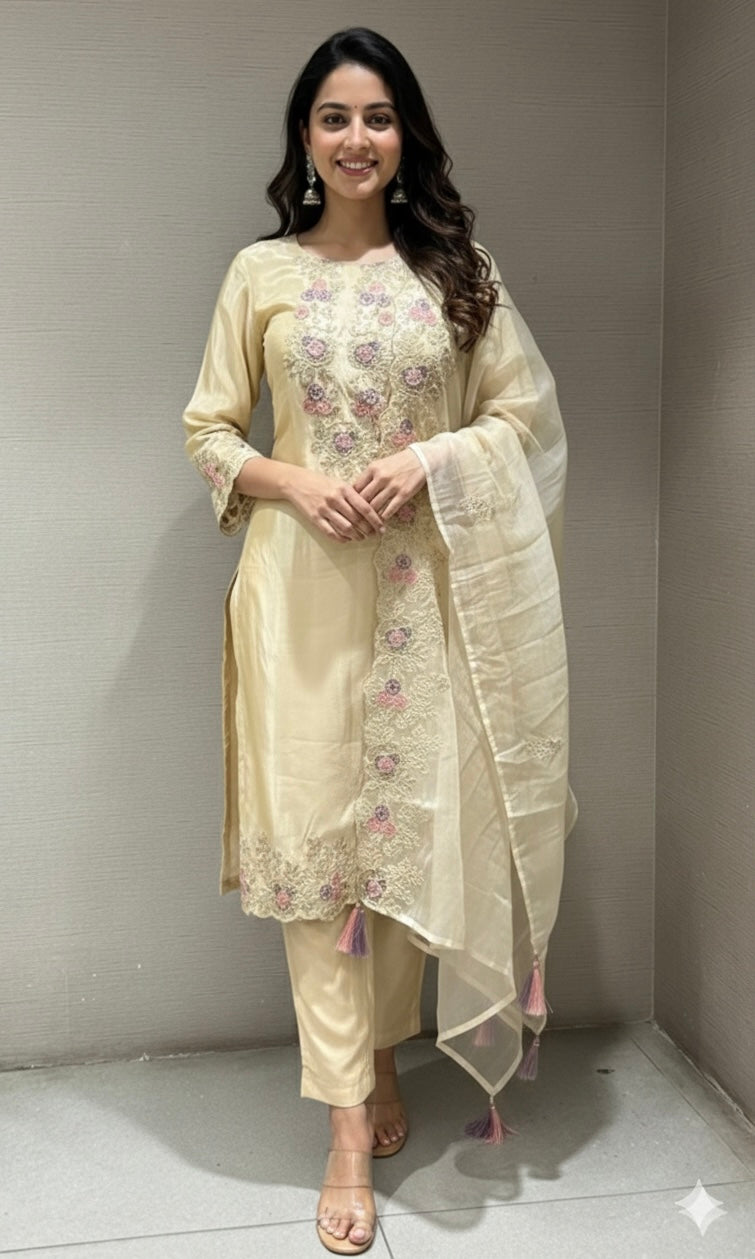 Beagh FLORAL EMBROIDERED kurta set