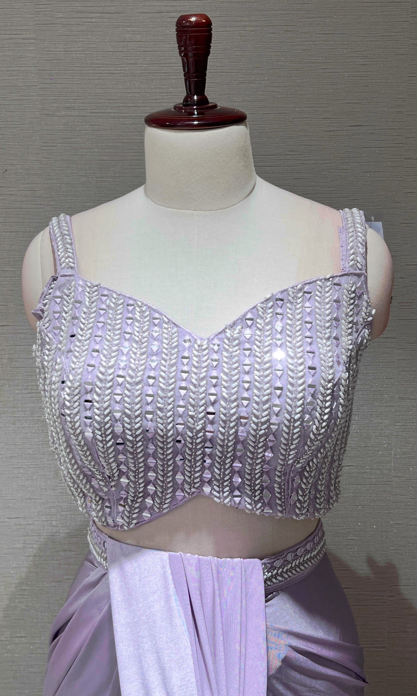 Lavender one minute saree