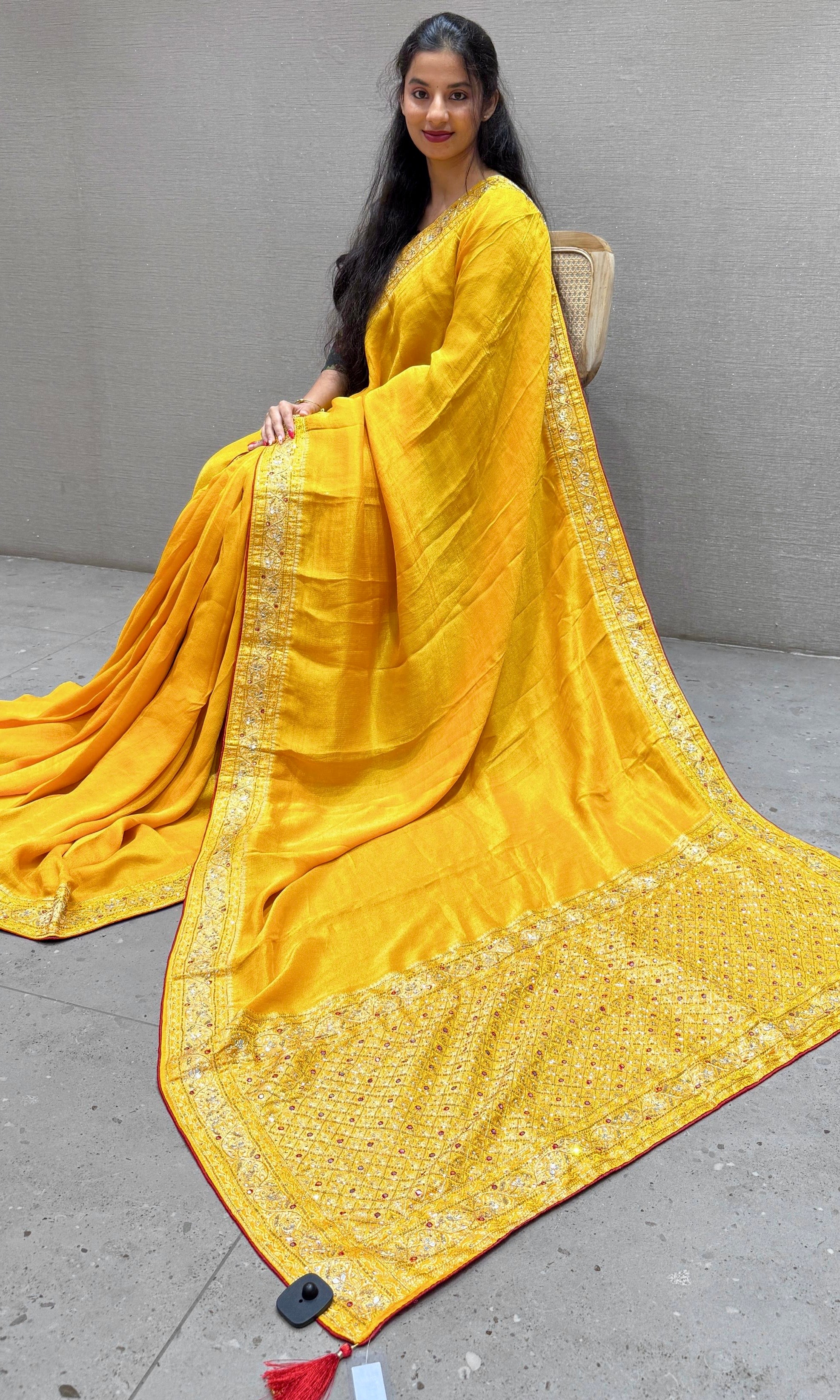 Yellow saree