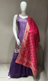 PURPLE embroidered sharara seT