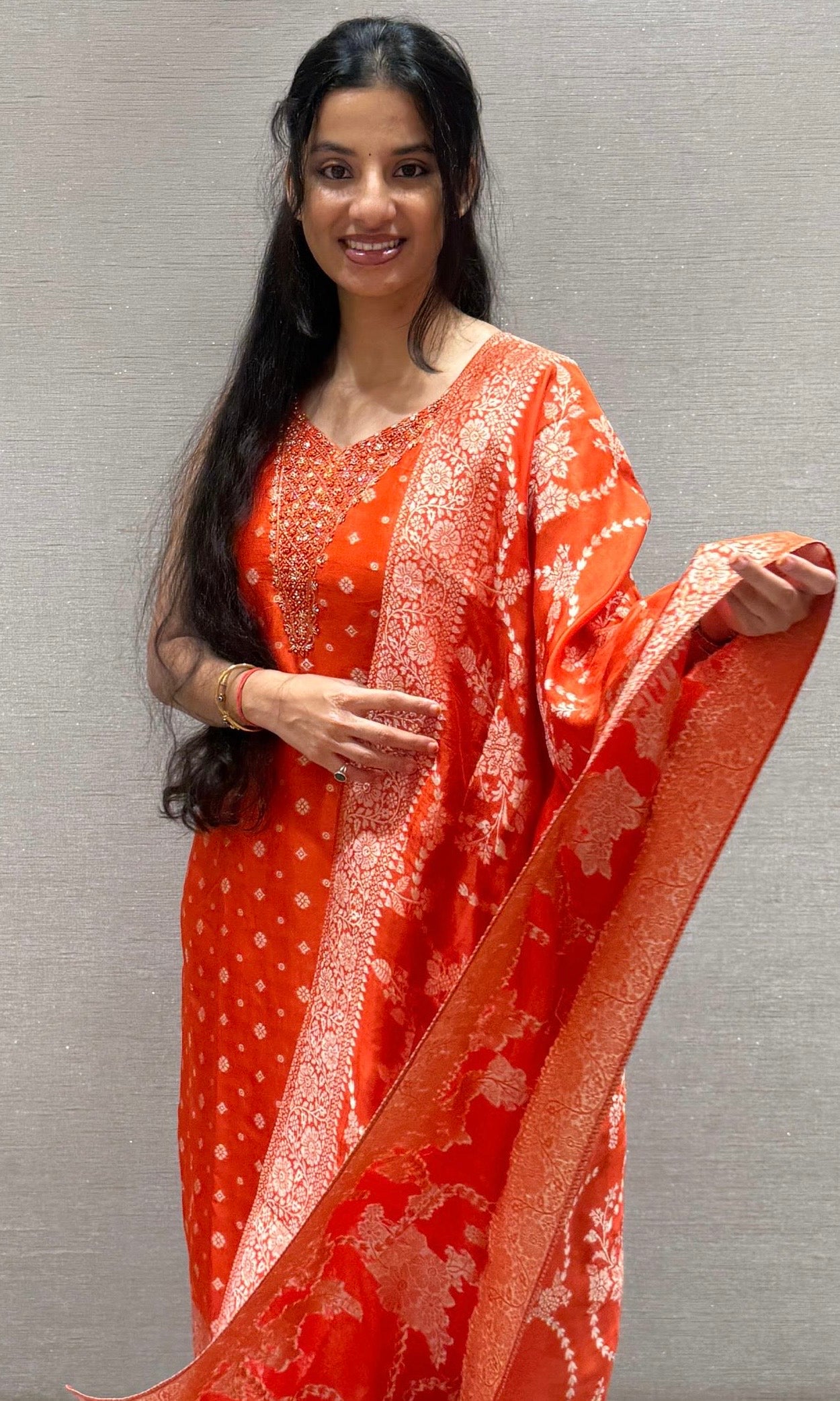 Orange kurta set