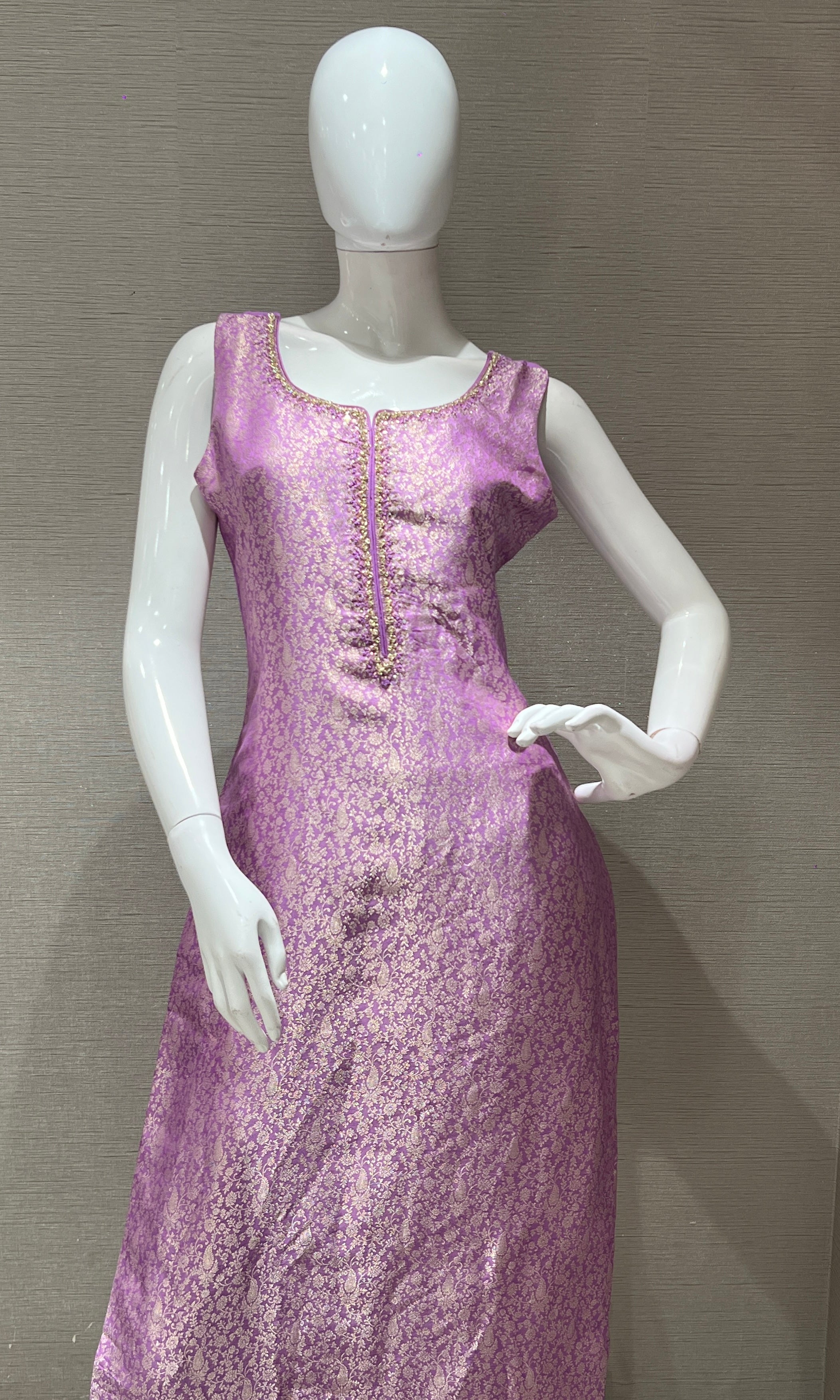 Light purple Brocade Kurta Set