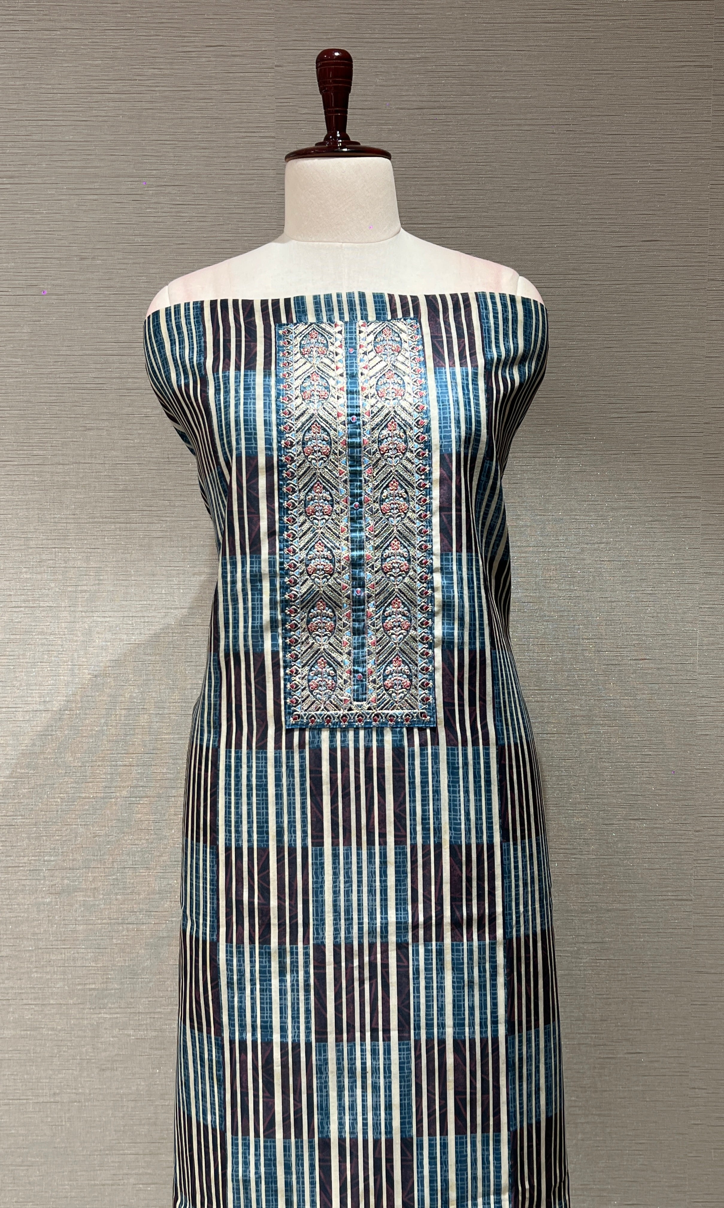 Blue dress material