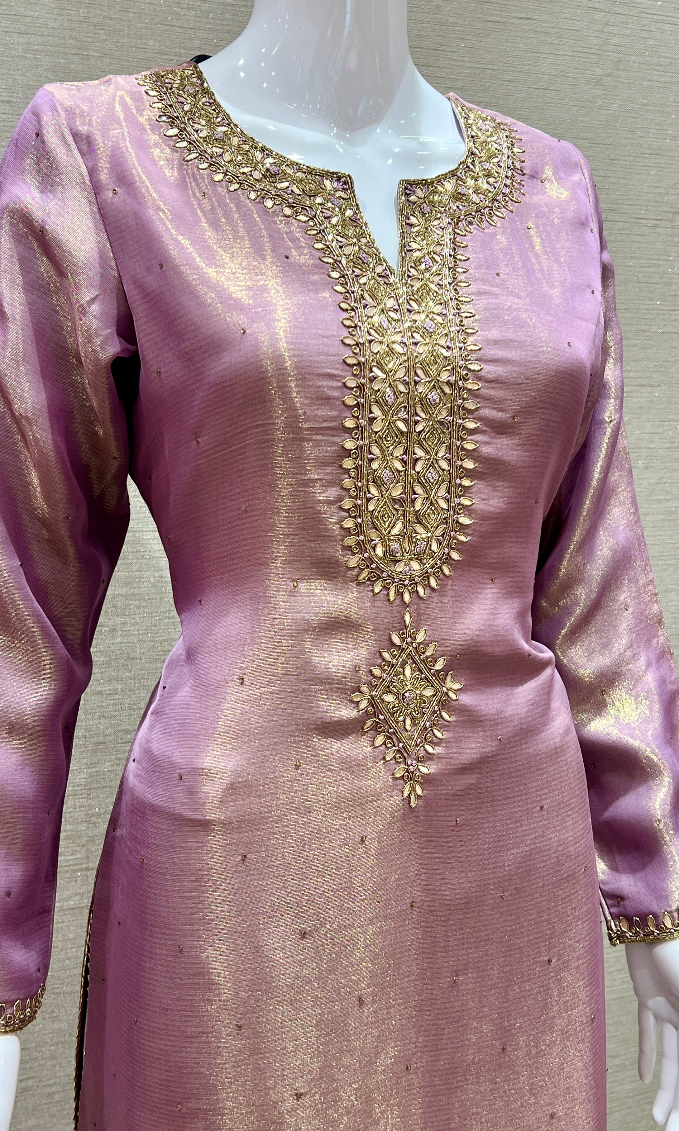 lilac kurta set