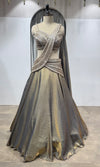 Brown Gold Shimmer Lehenga Set