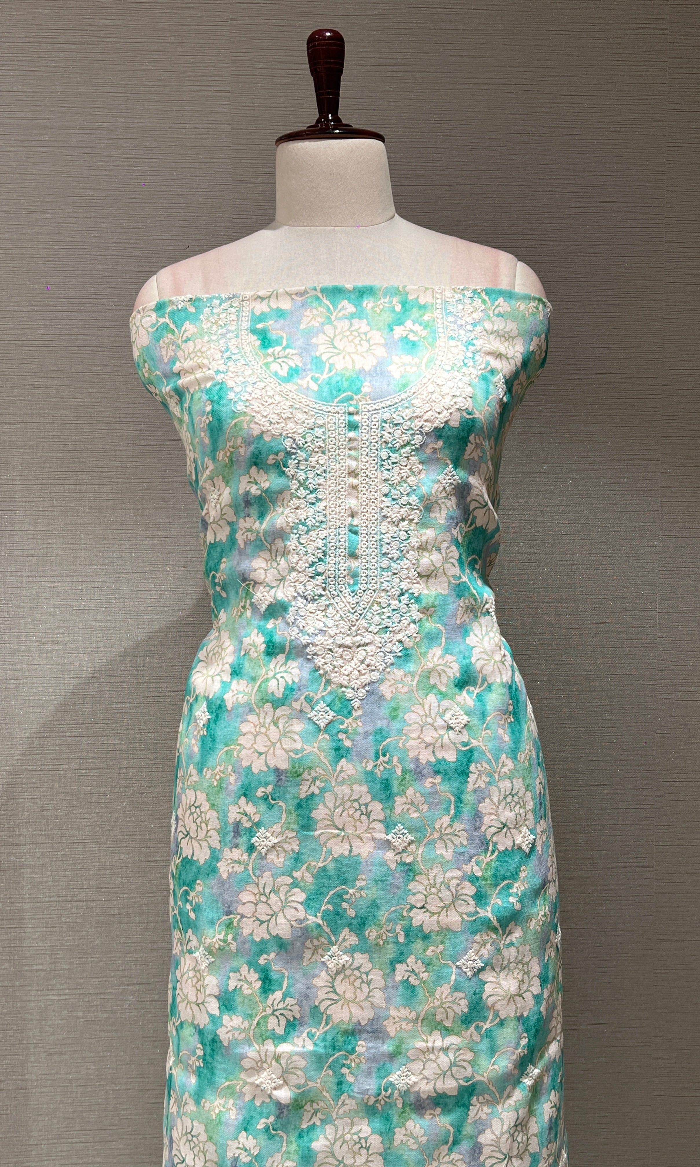 Sea Blue dress material