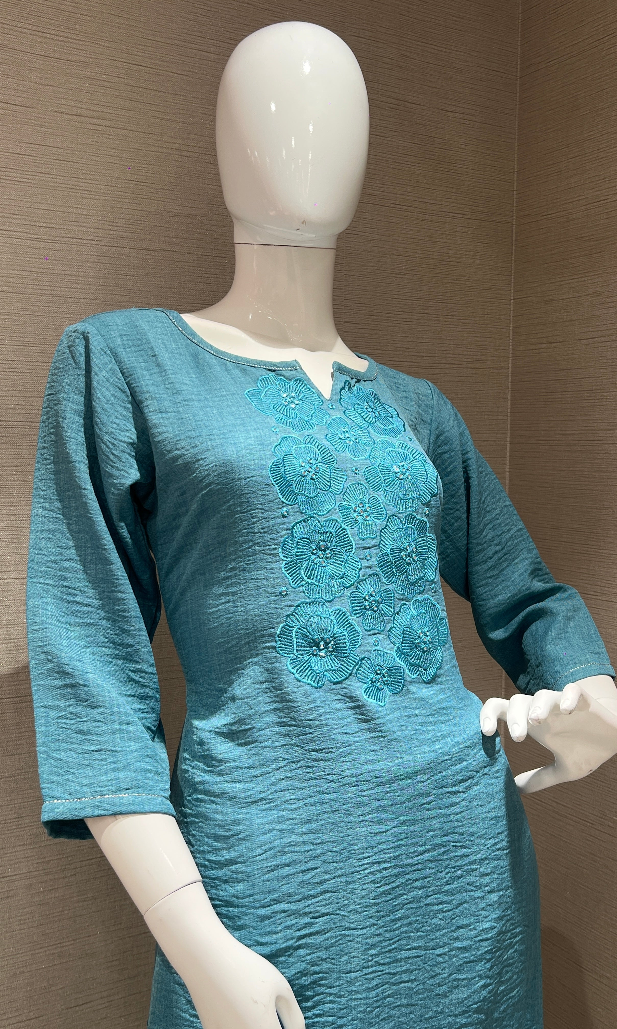 Blue Kurti top with bottom