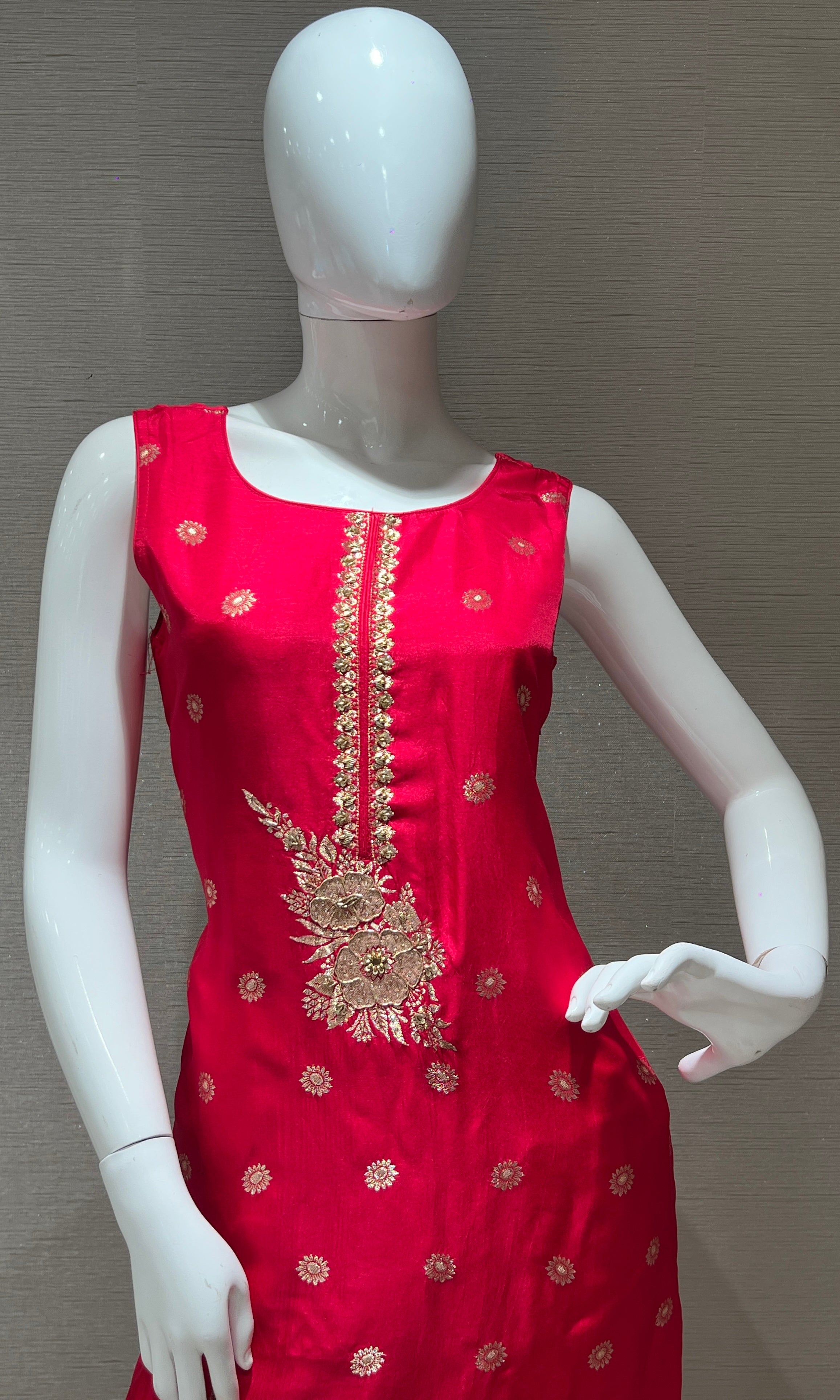 Pink Embroidered Kurta Set