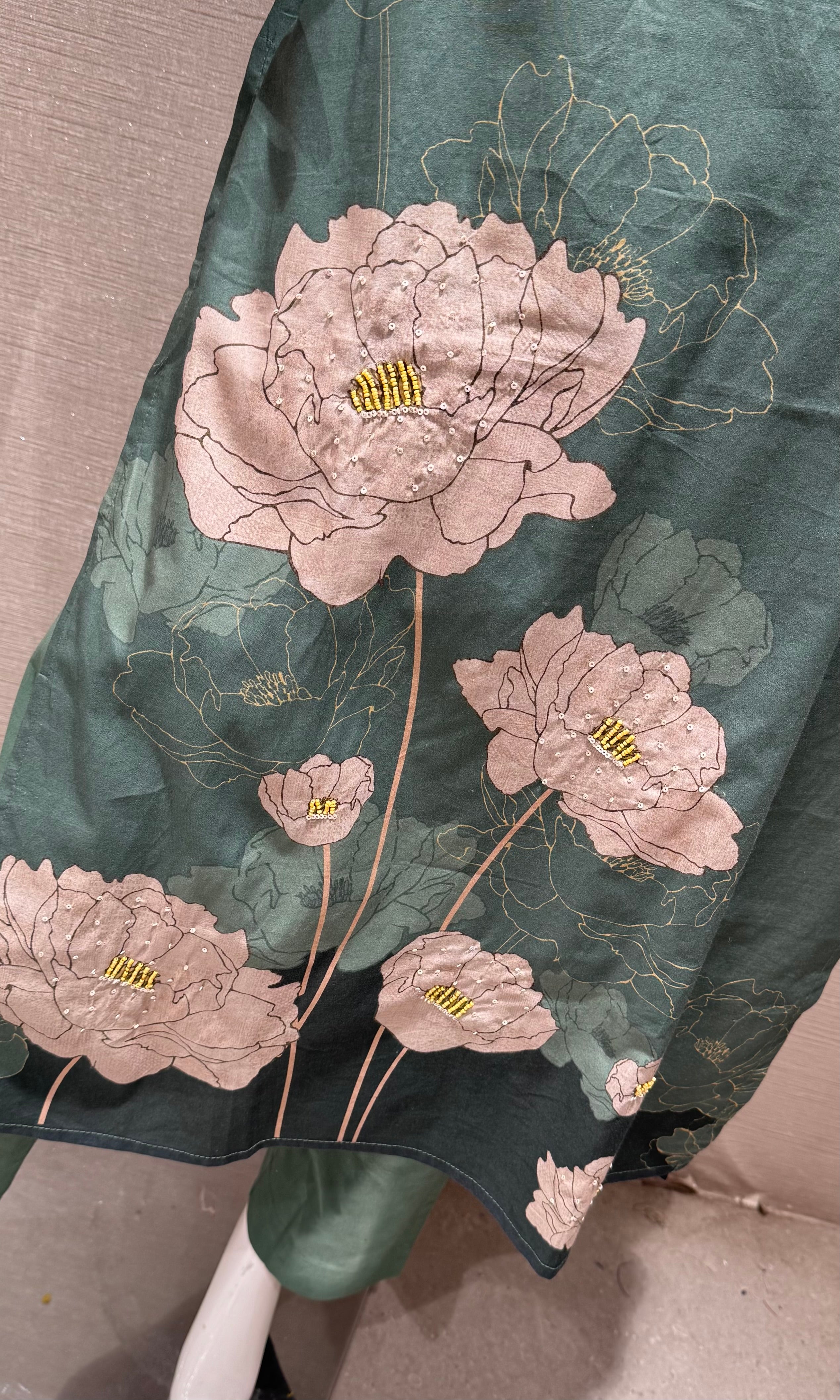 Green Floral Embroidered Salwar set