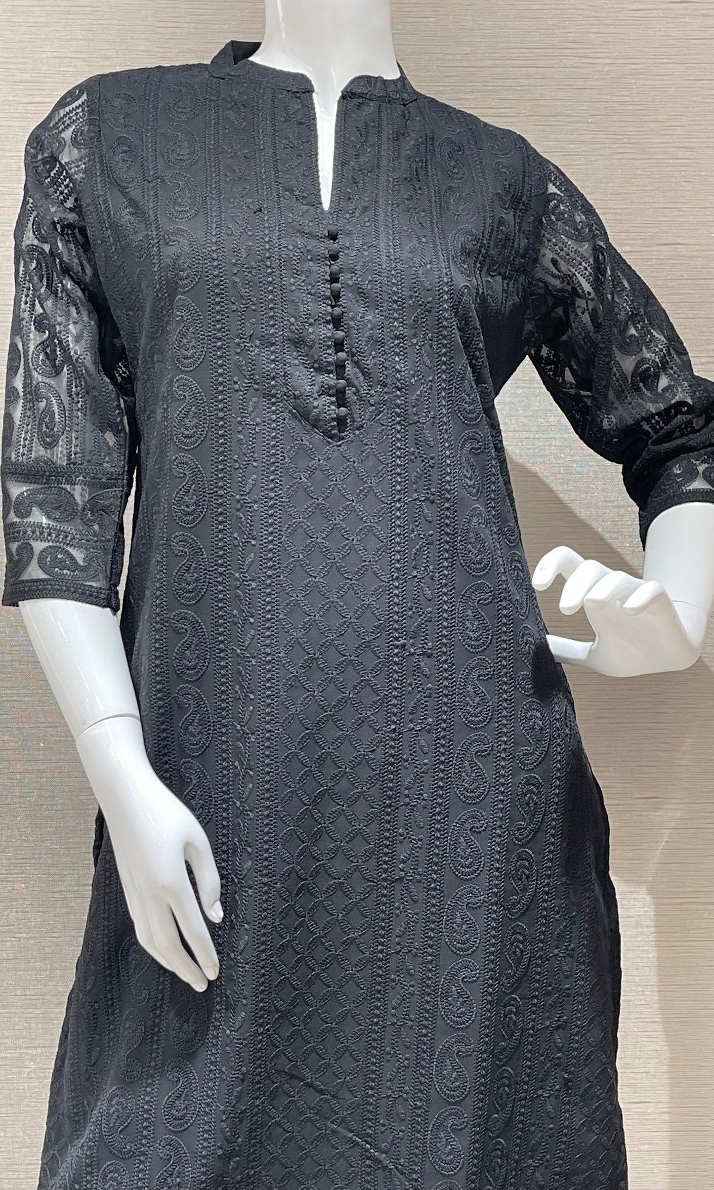 🖤Black colour Georgette kurti 🔱