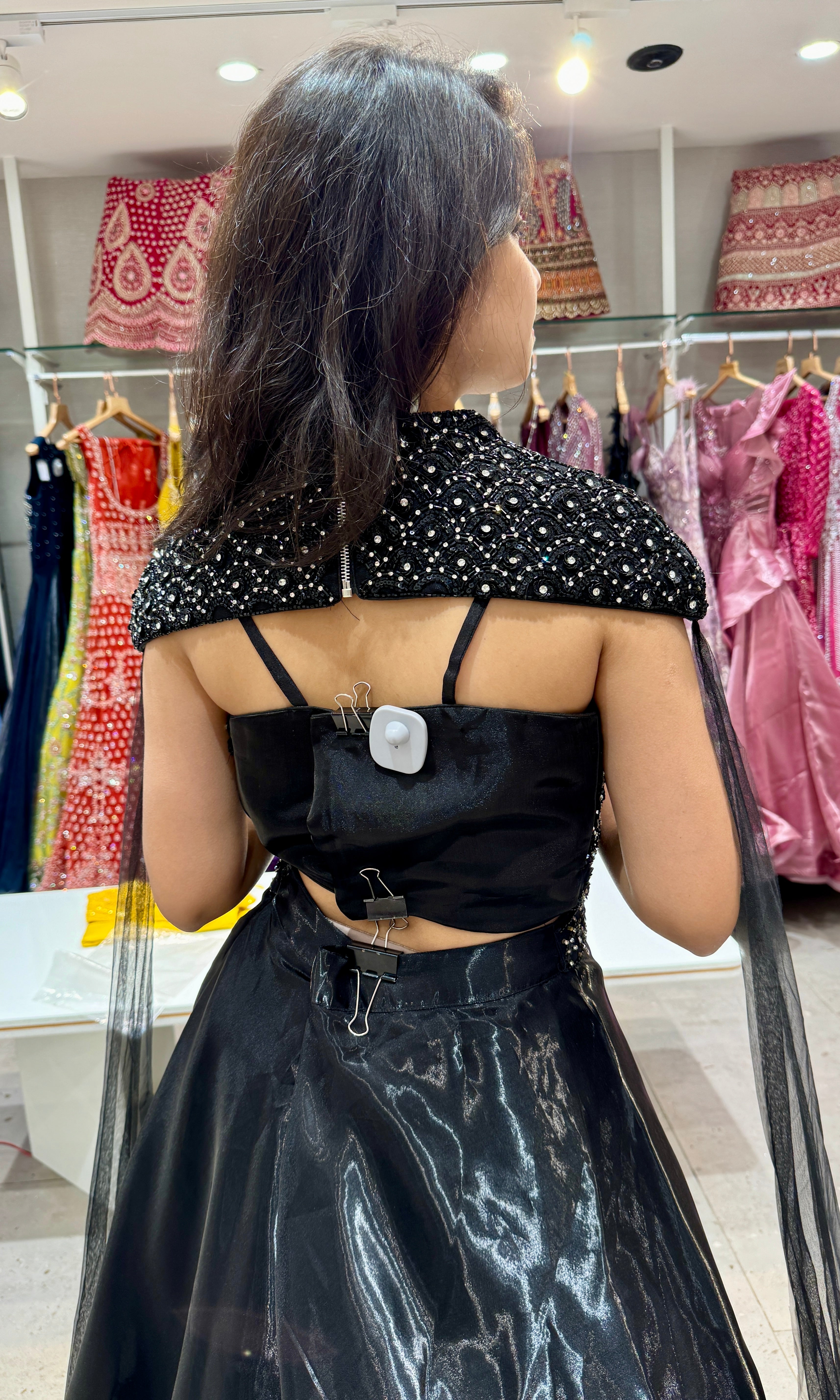 midnight Black Lehenga