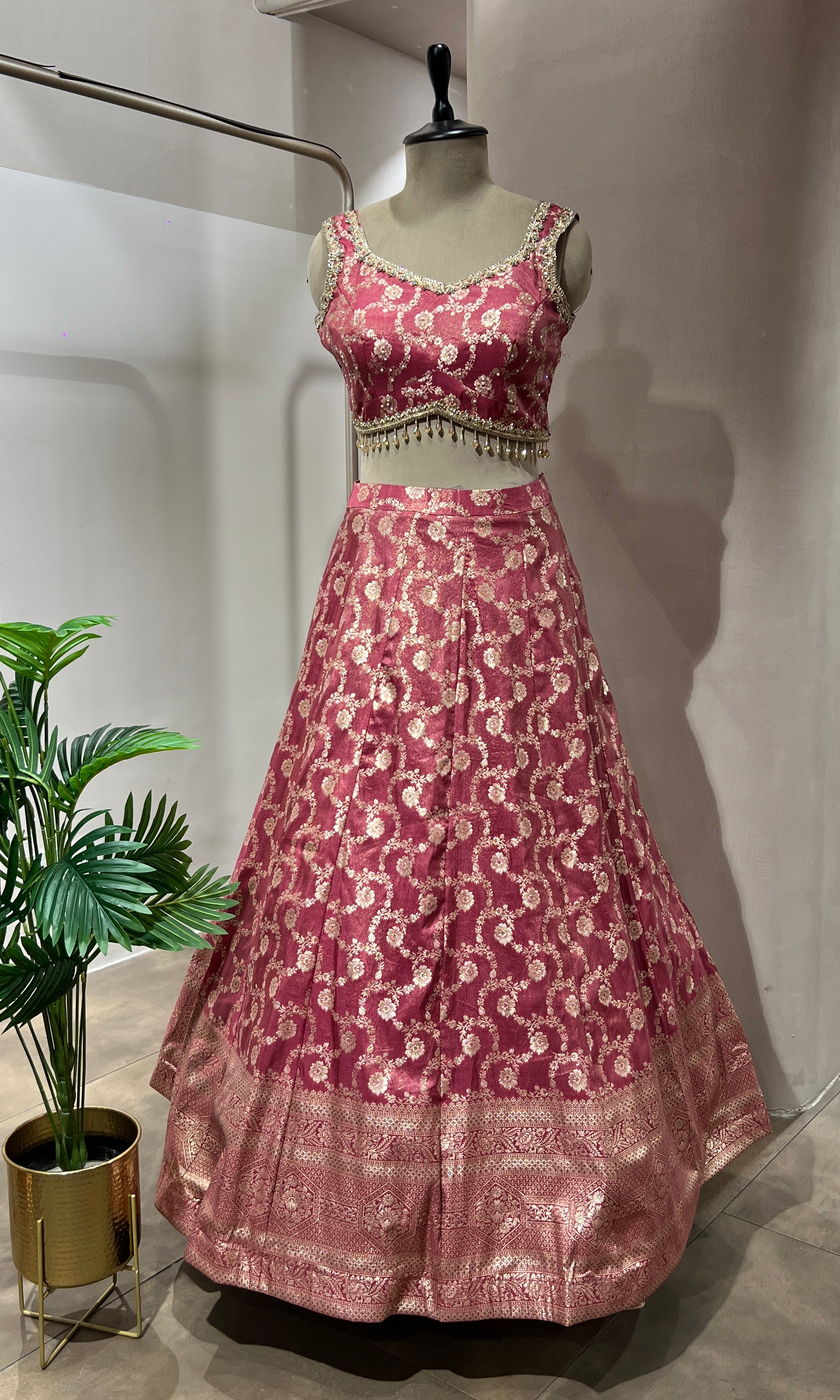 PINK EMBROIDERED LEHENGA