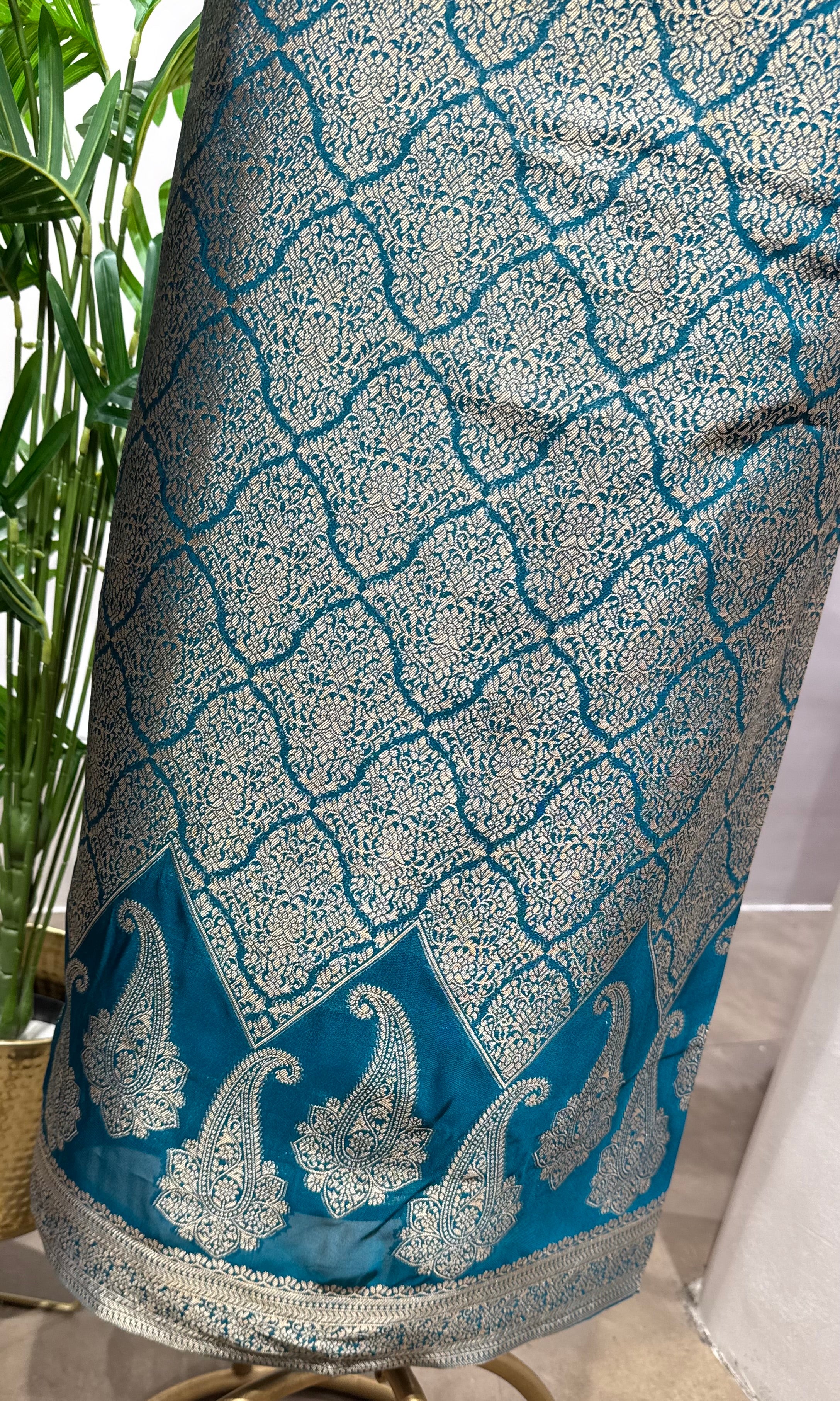 SEA Green Georgette DRESS MATERIAL