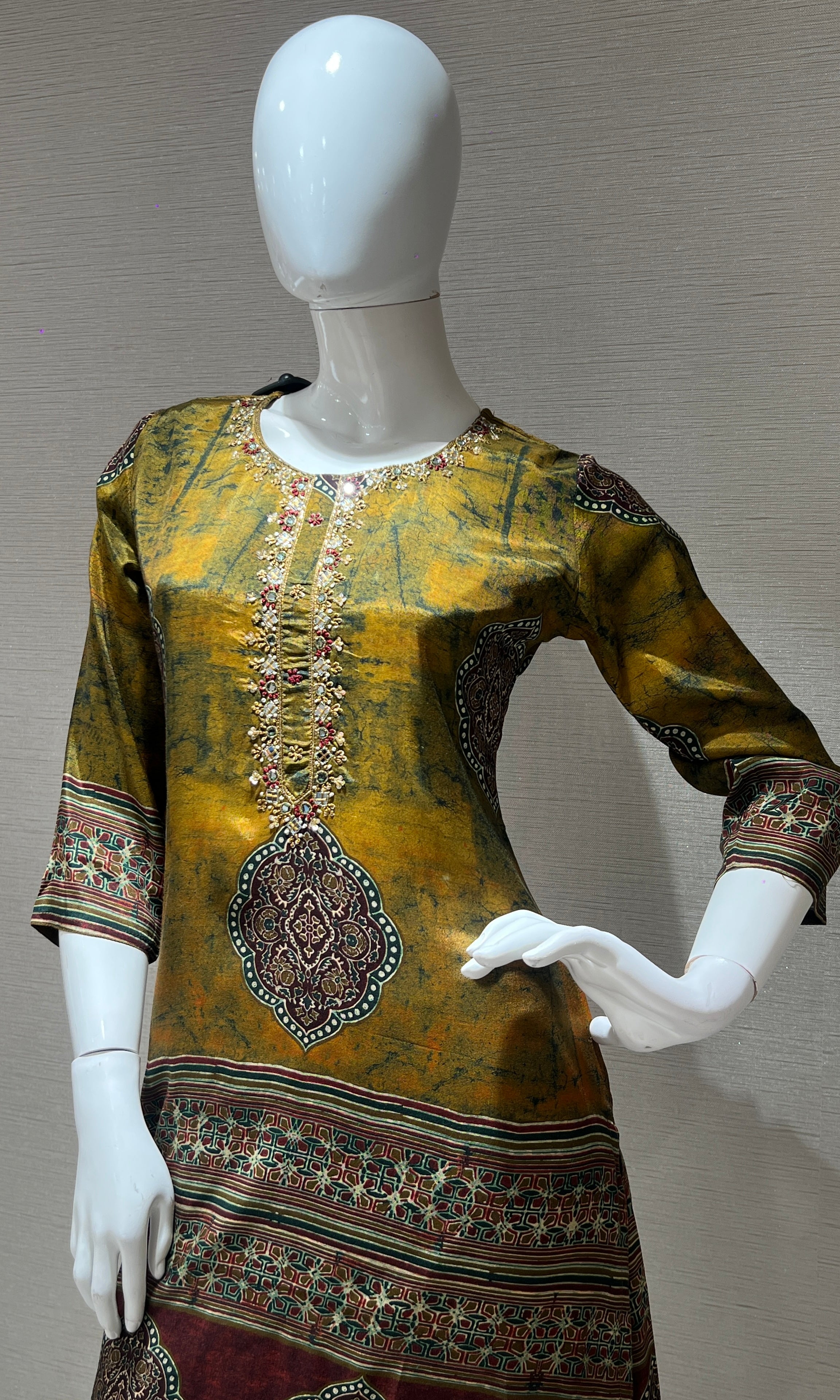 Mehandi green Kurti top