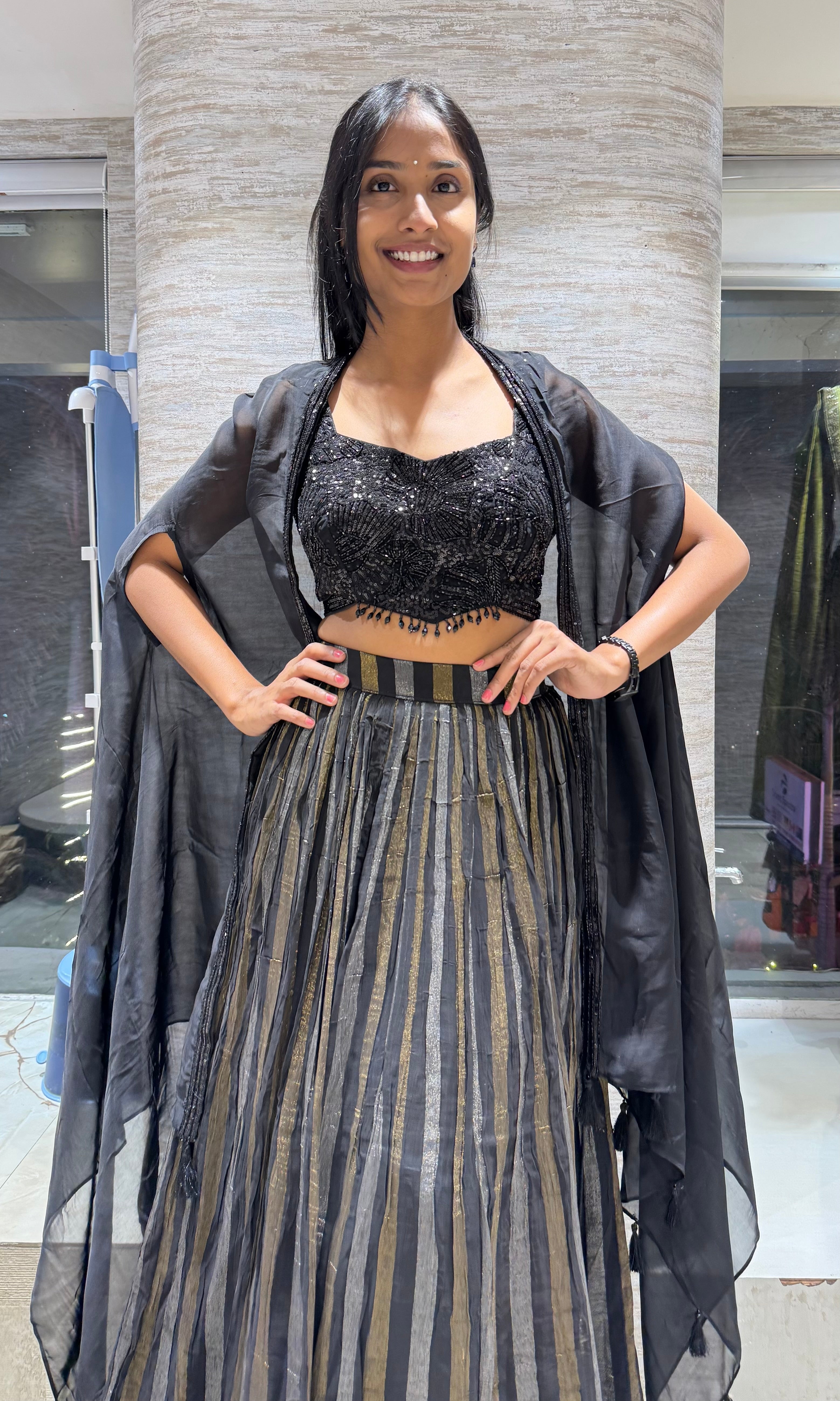 BLACK ELEGANT LEHENGA